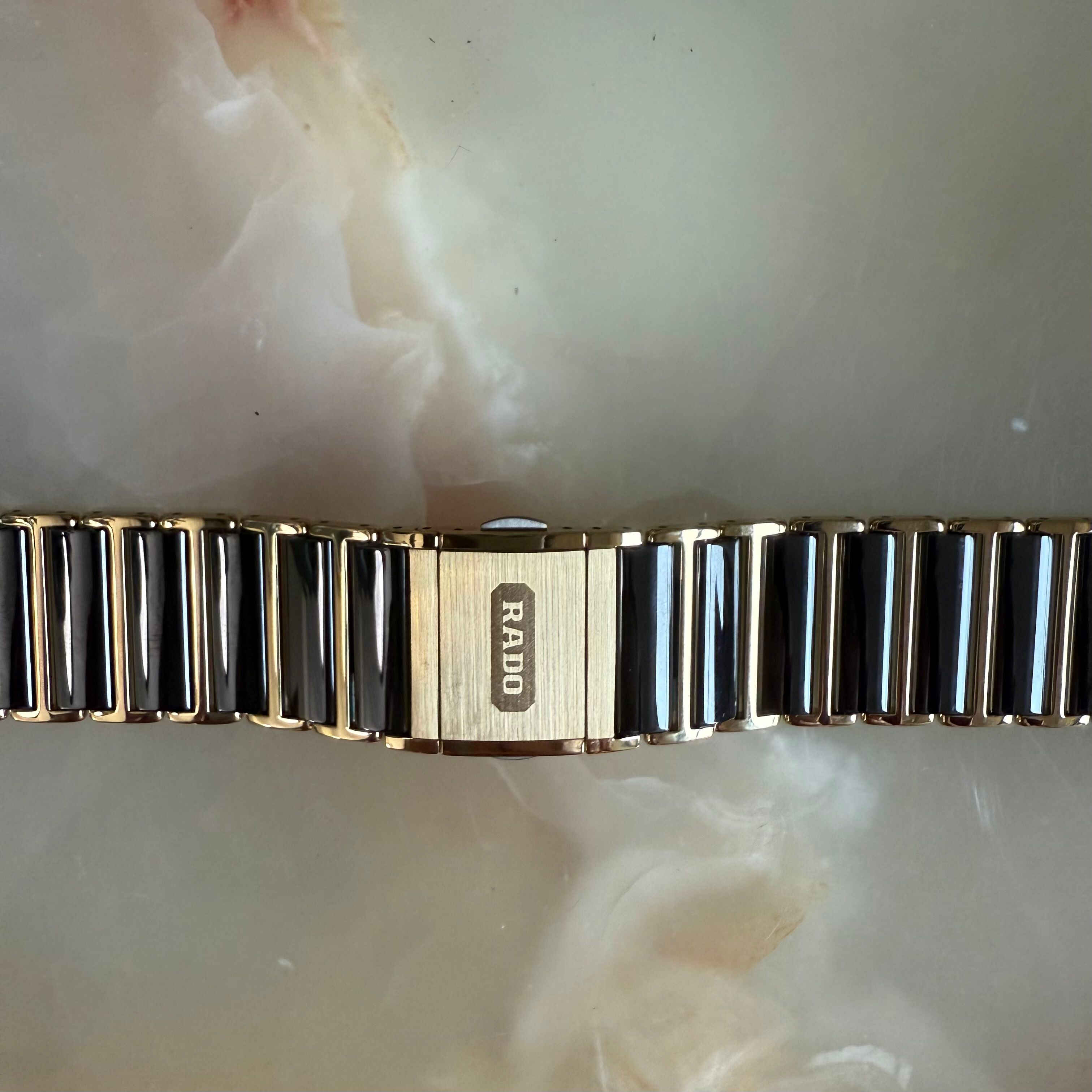 Authentic RADO Black & Gold High-Tech Ceramics Watch Bracelet 19mm 04402