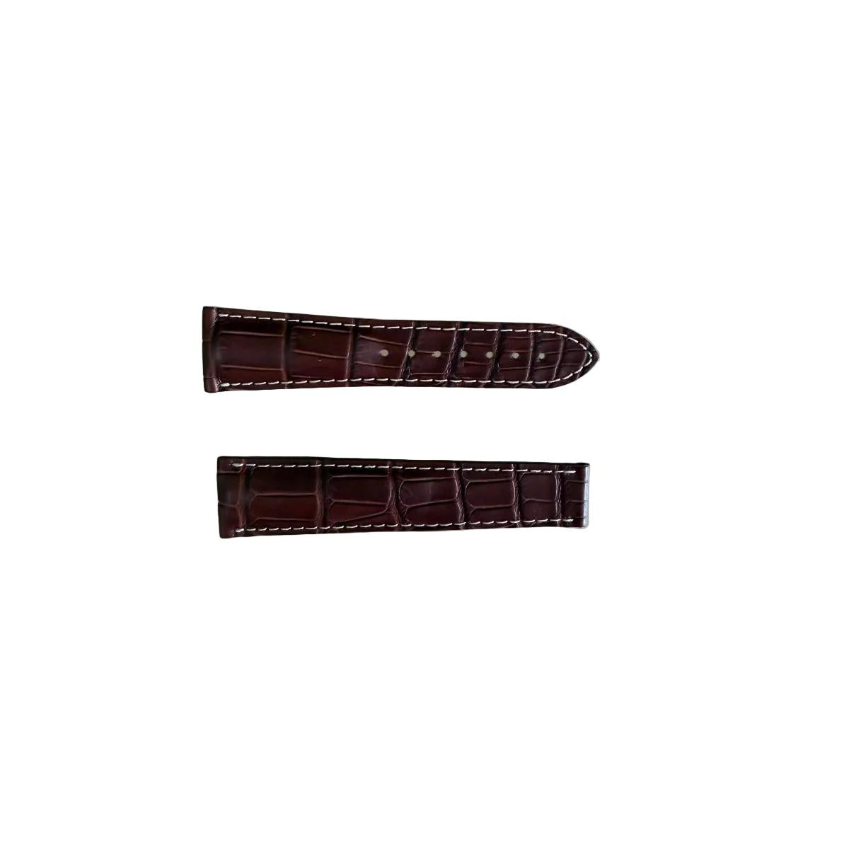 Authentic Omega Brown Crocodile Watch Strap Band 22mm 98000152
