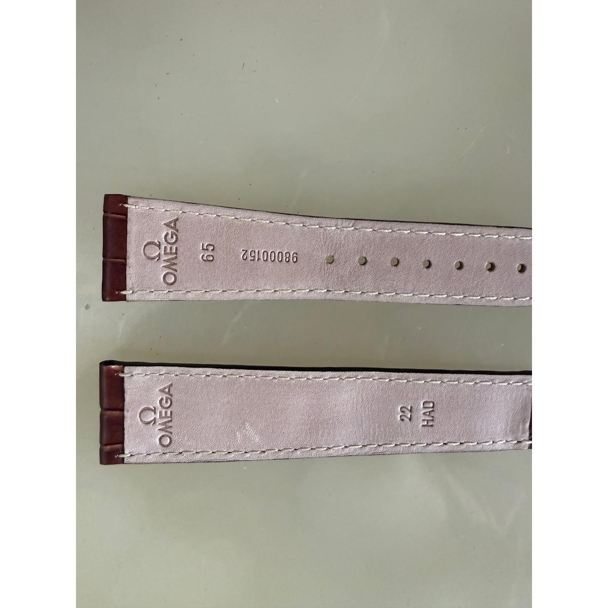 Authentic Omega Brown Crocodile Watch Strap Band 22mm 98000152