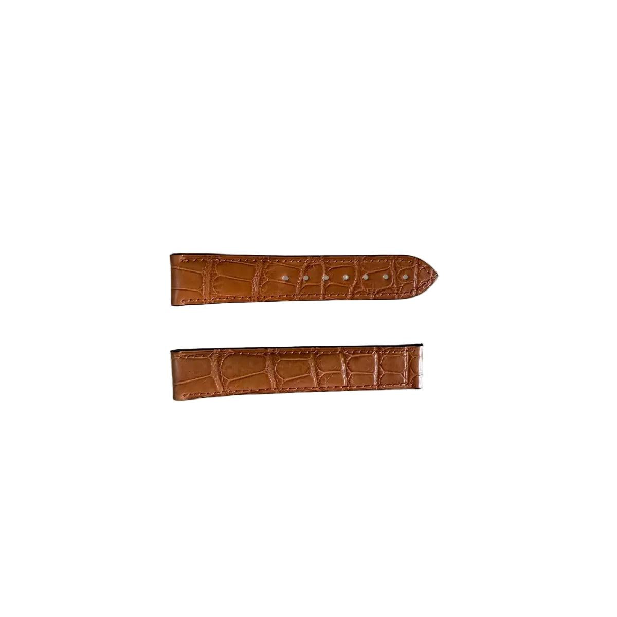 Authentic Omega Brown Crocodile Watch Strap Band 20mm 98000063