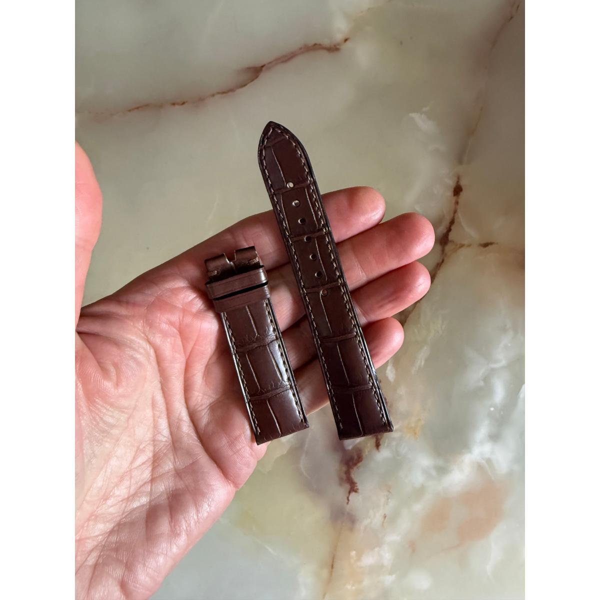 Authentic Omega Brown Crocodile Watch Strap Band 18mm 96000130S