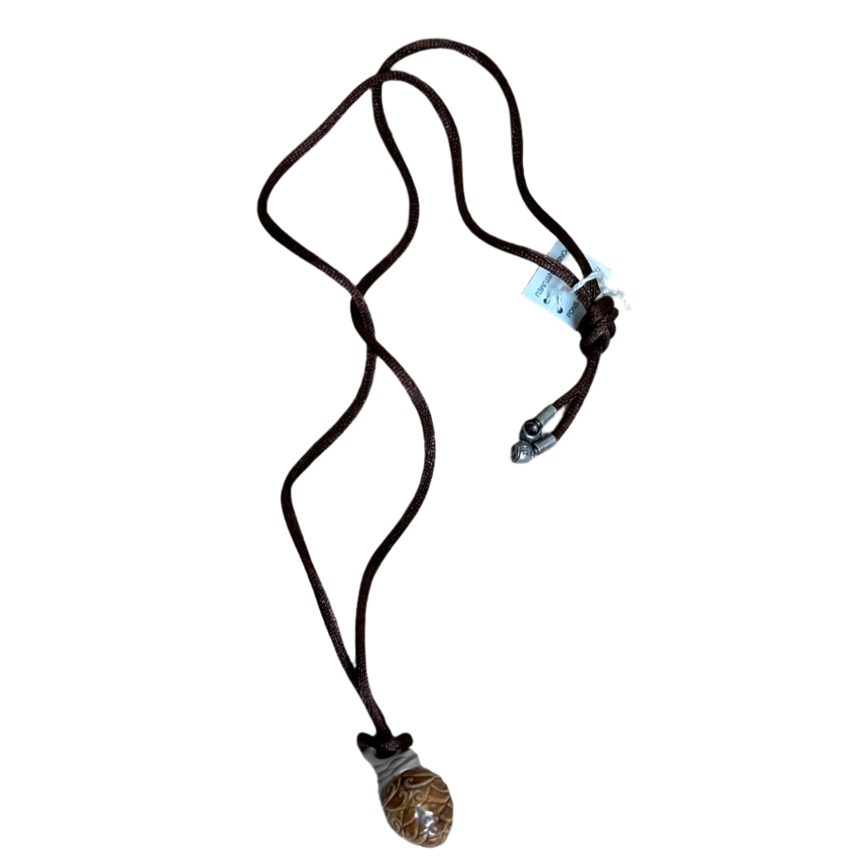 LLADRO Talismania Seed of Future Pendant on Silk Cord Necklace 01010028