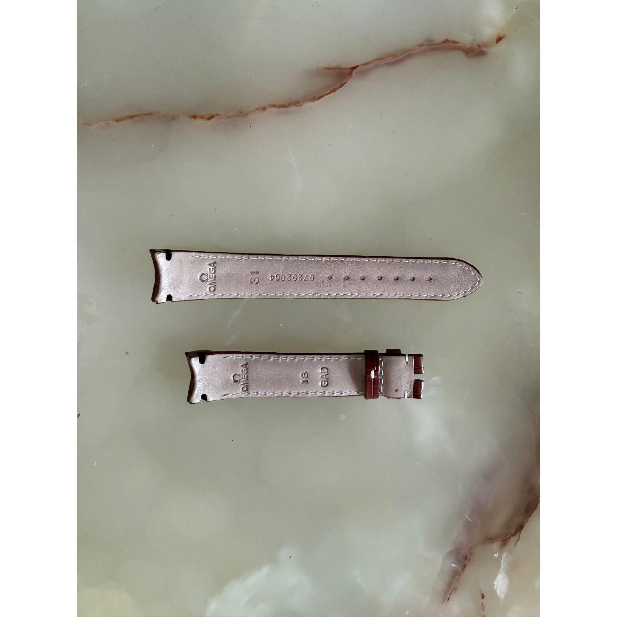 Authentic Omega Brown Crocodile Watch Strap Band 18mm 97292064