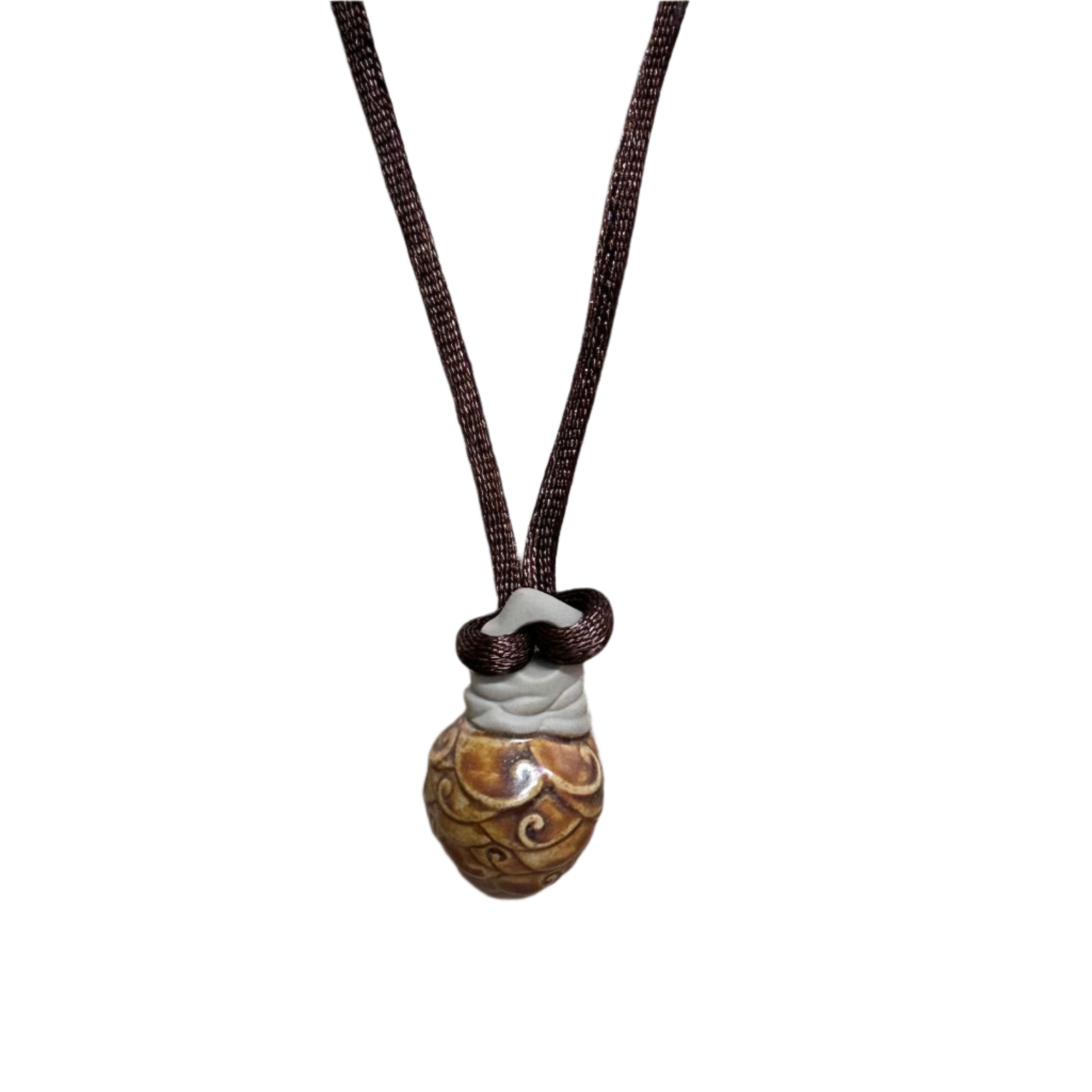 LLADRO Talismania Seed of Future Pendant on Silk Cord Necklace 01010028