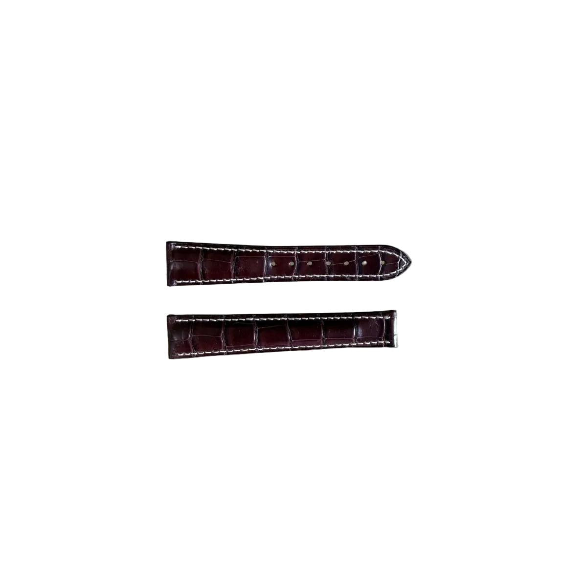 Authentic Omega Brown Crocodile Watch Strap Band 19mm 98000081