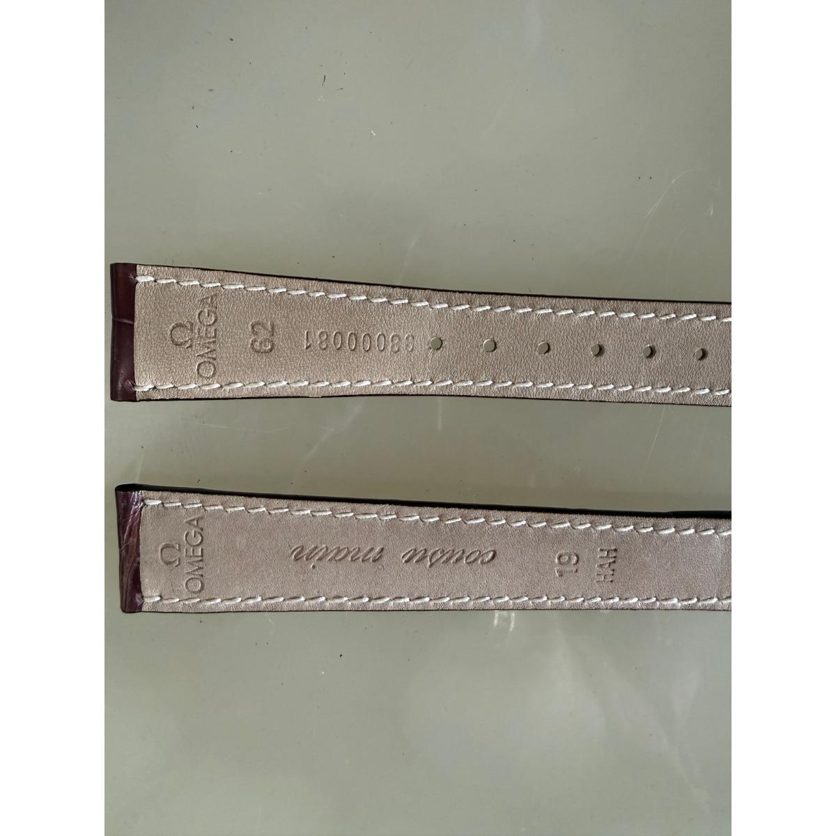 Authentic Omega Brown Crocodile Watch Strap Band 19mm 98000081