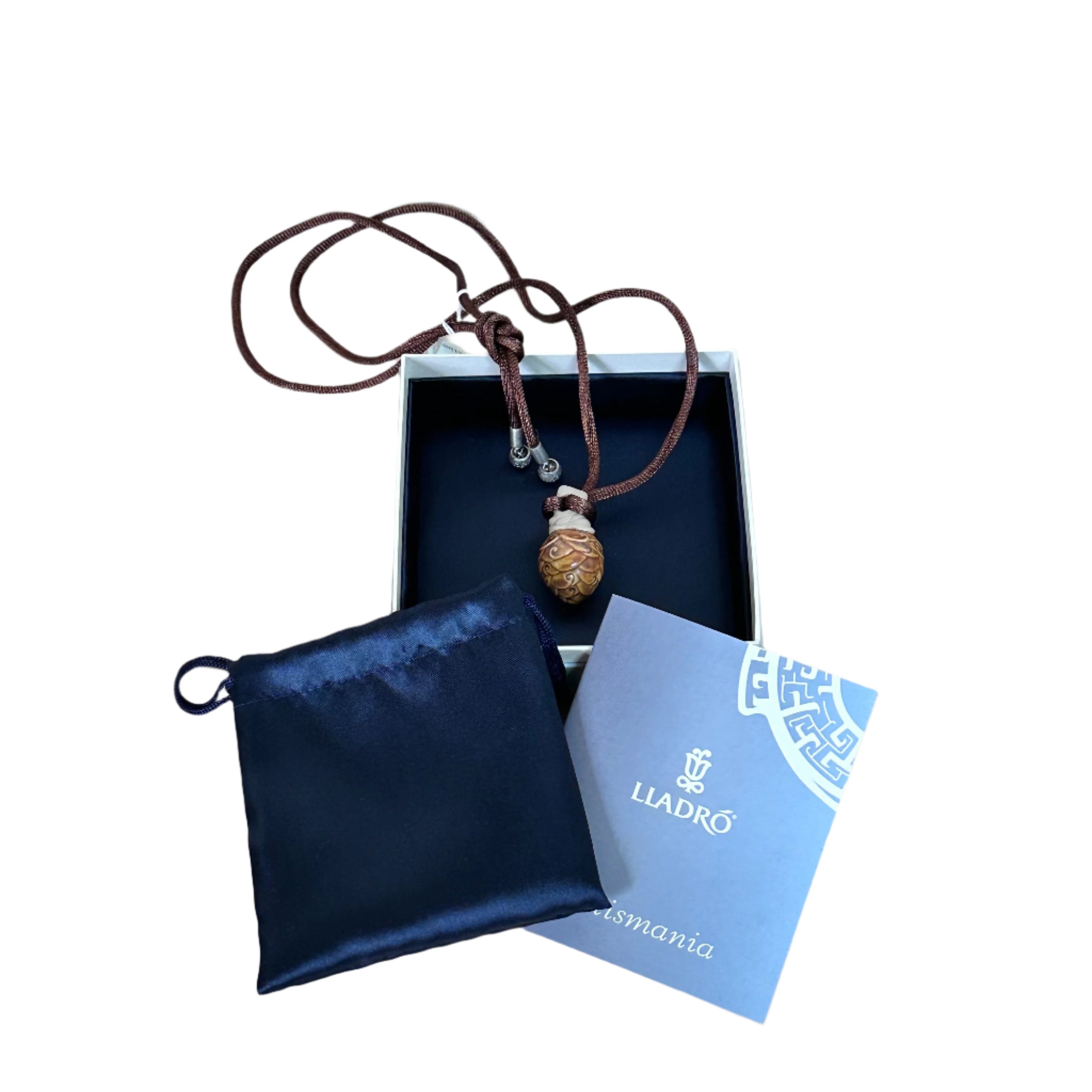 LLADRO Talismania Seed of Future Pendant on Silk Cord Necklace 01010028