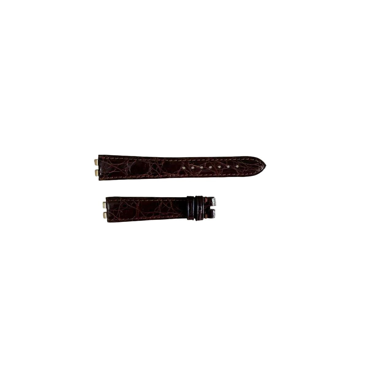 Authentic Omega Brown Crocodile Watch Strap Band 17mm 97862055