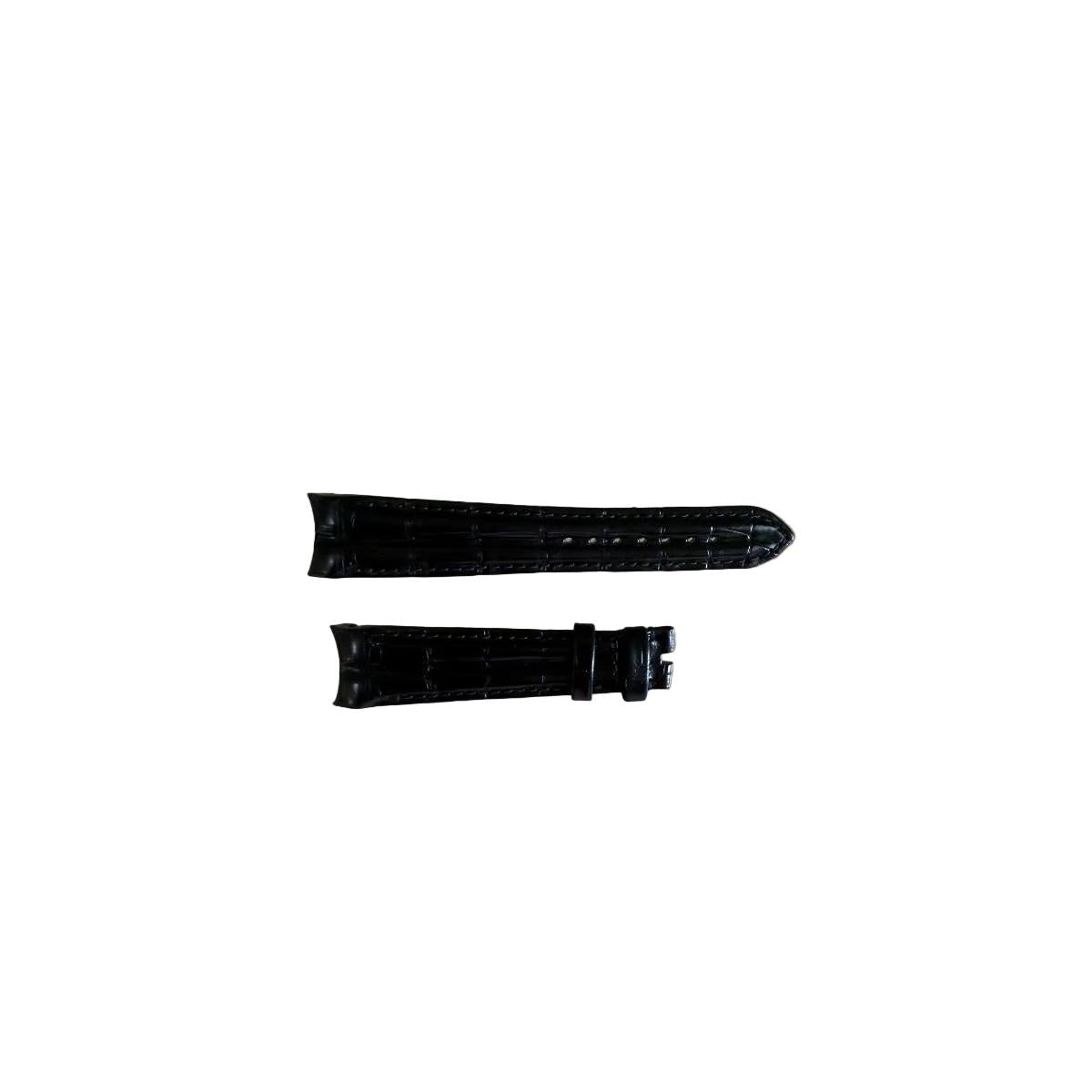 Authentic Omega Black Crocodile Watch Strap Band 20mm 97291079