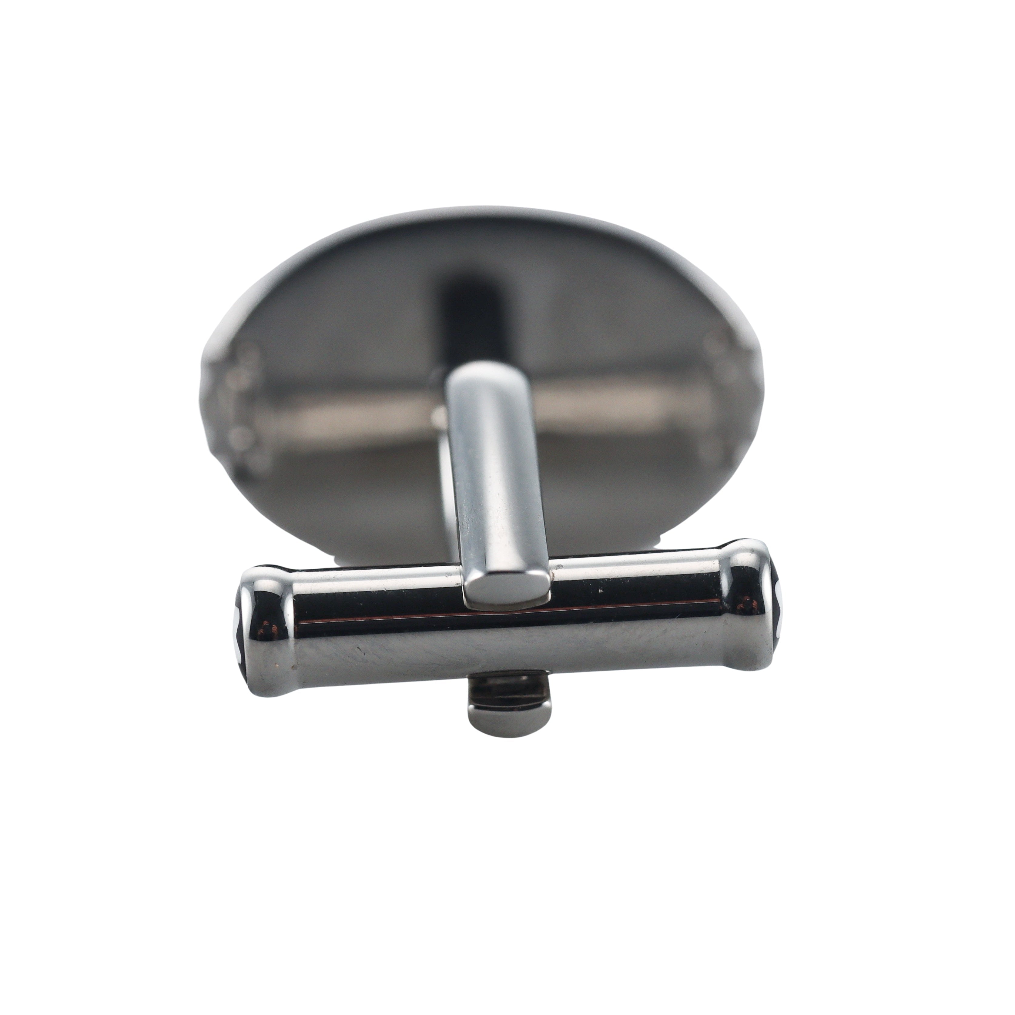 Montblanc Oval Steel Wooden Cufflinks 110767