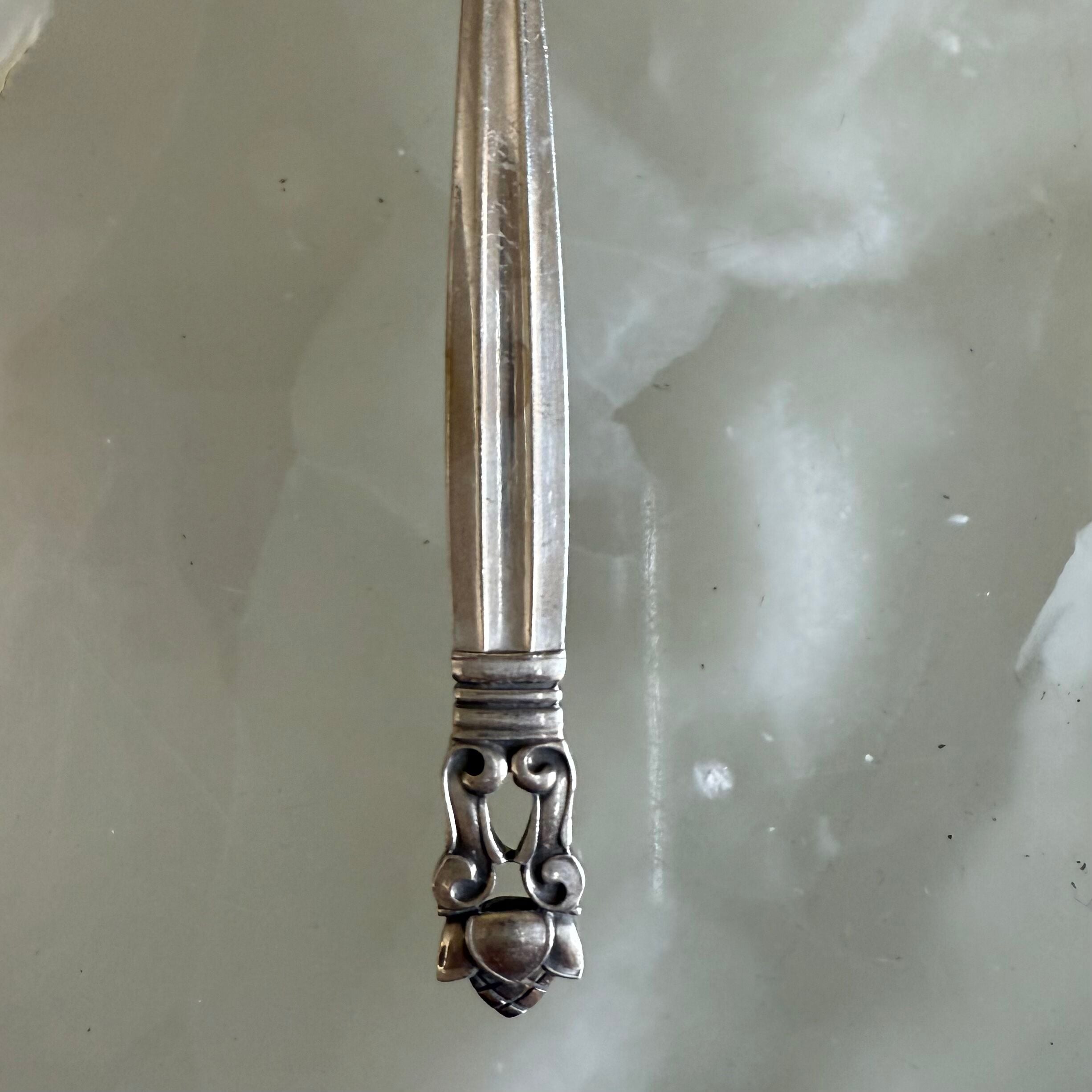 Georg Jensen Acorn Sterling Silver Demitasse Spoon Set of 12