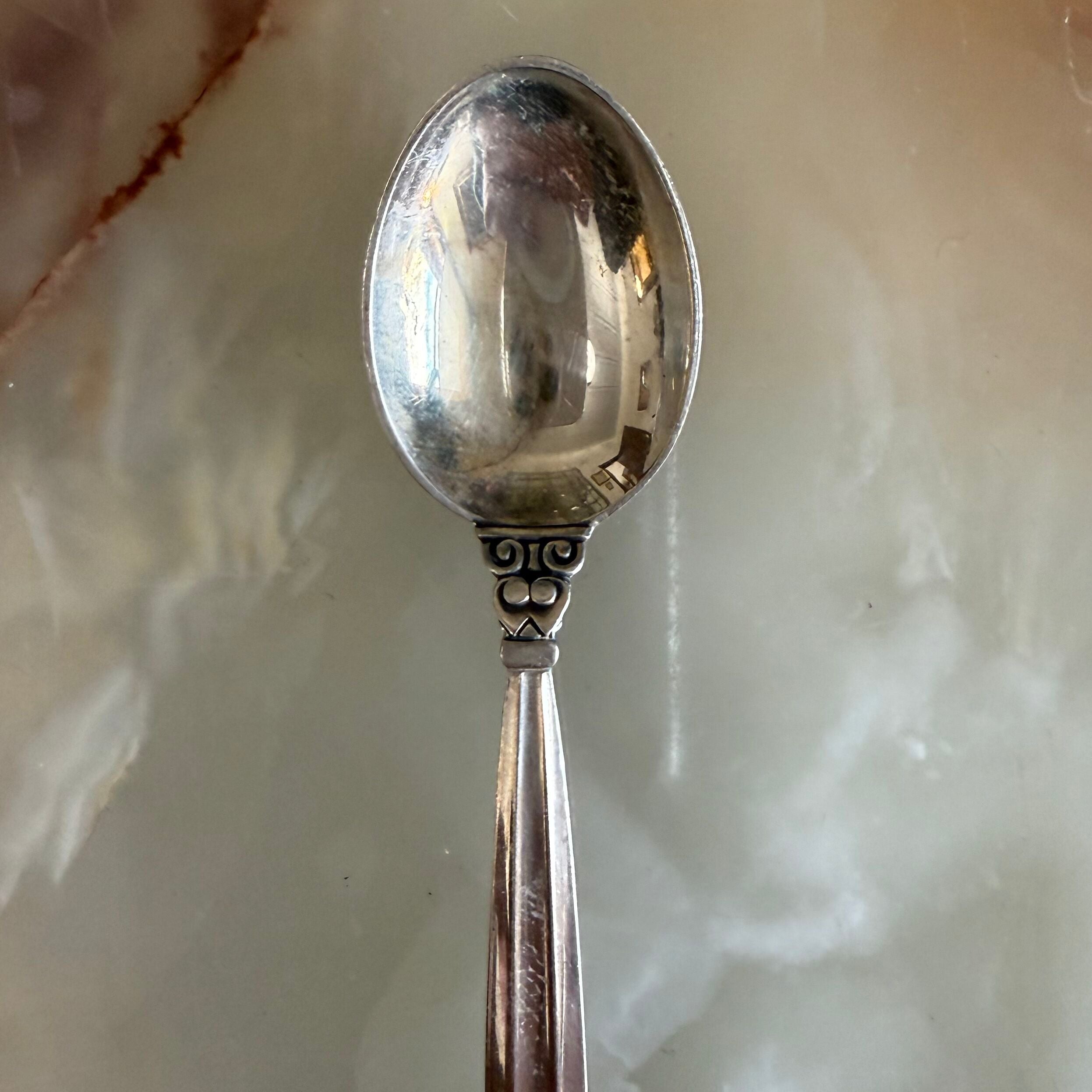 Georg Jensen Acorn Sterling Silver Demitasse Spoon Set of 12