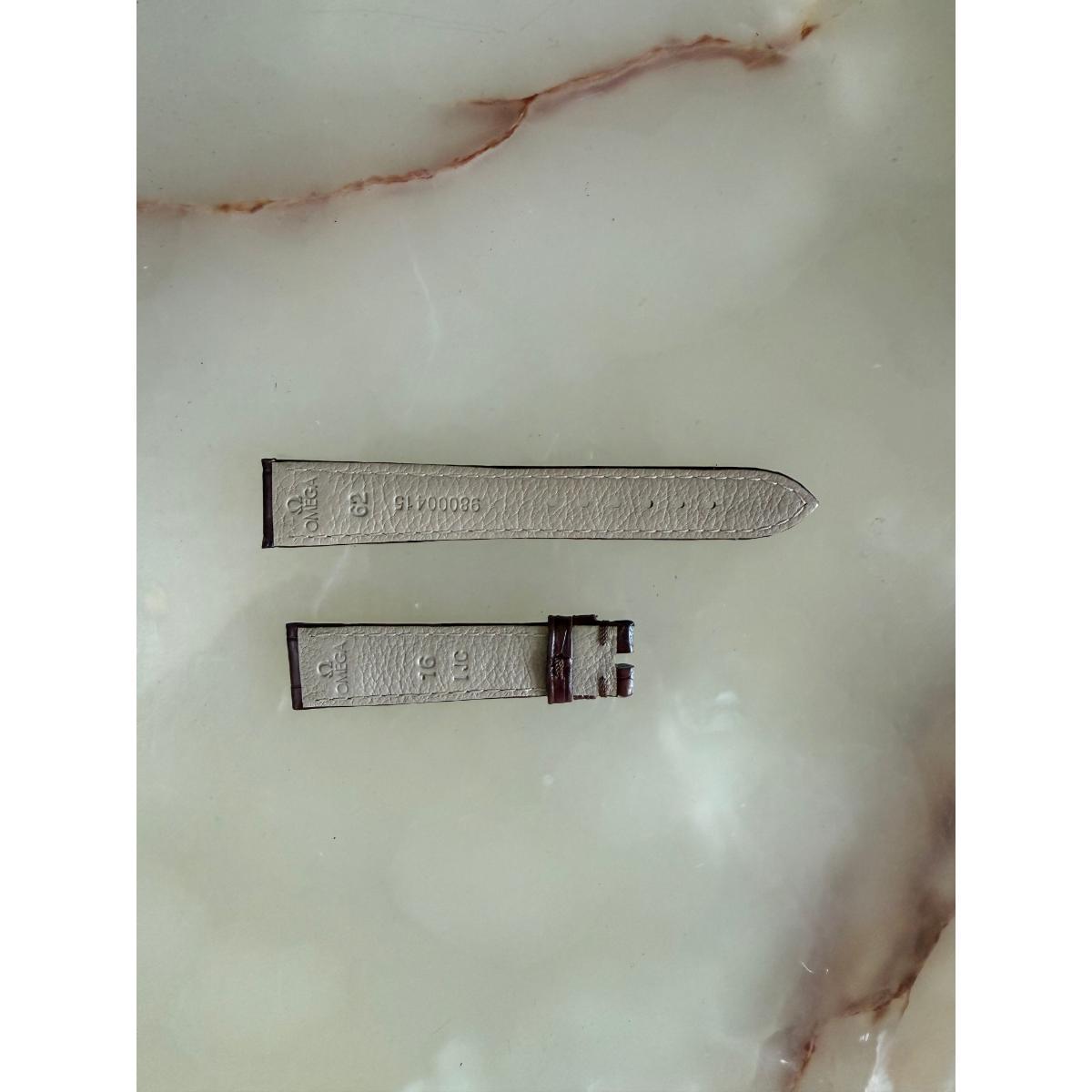 Authentic Omega Brown Crocodile Watch Strap Band 16mm 98000415