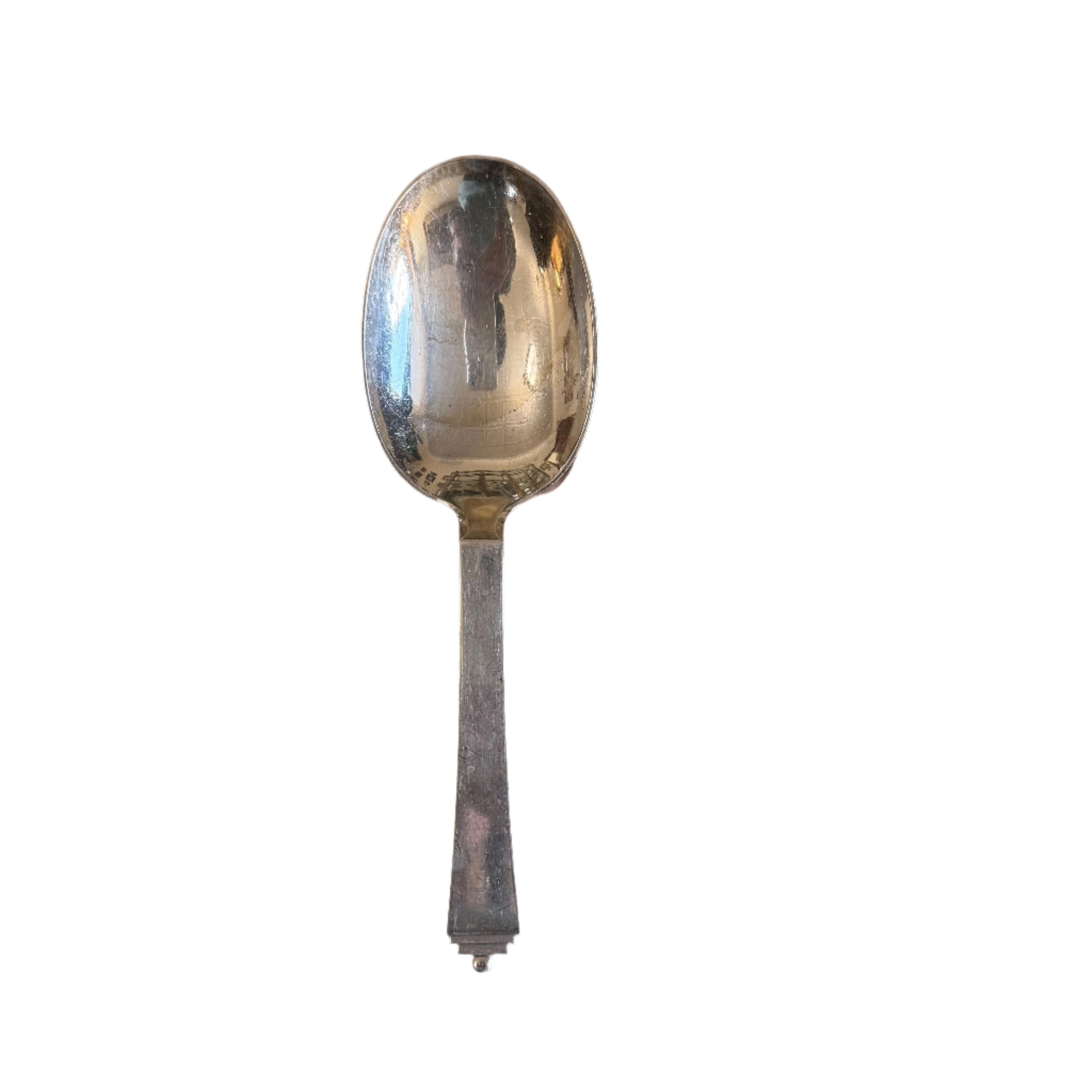 Georg Jensen Pyramid Sterling Salad Spoon Fork Set