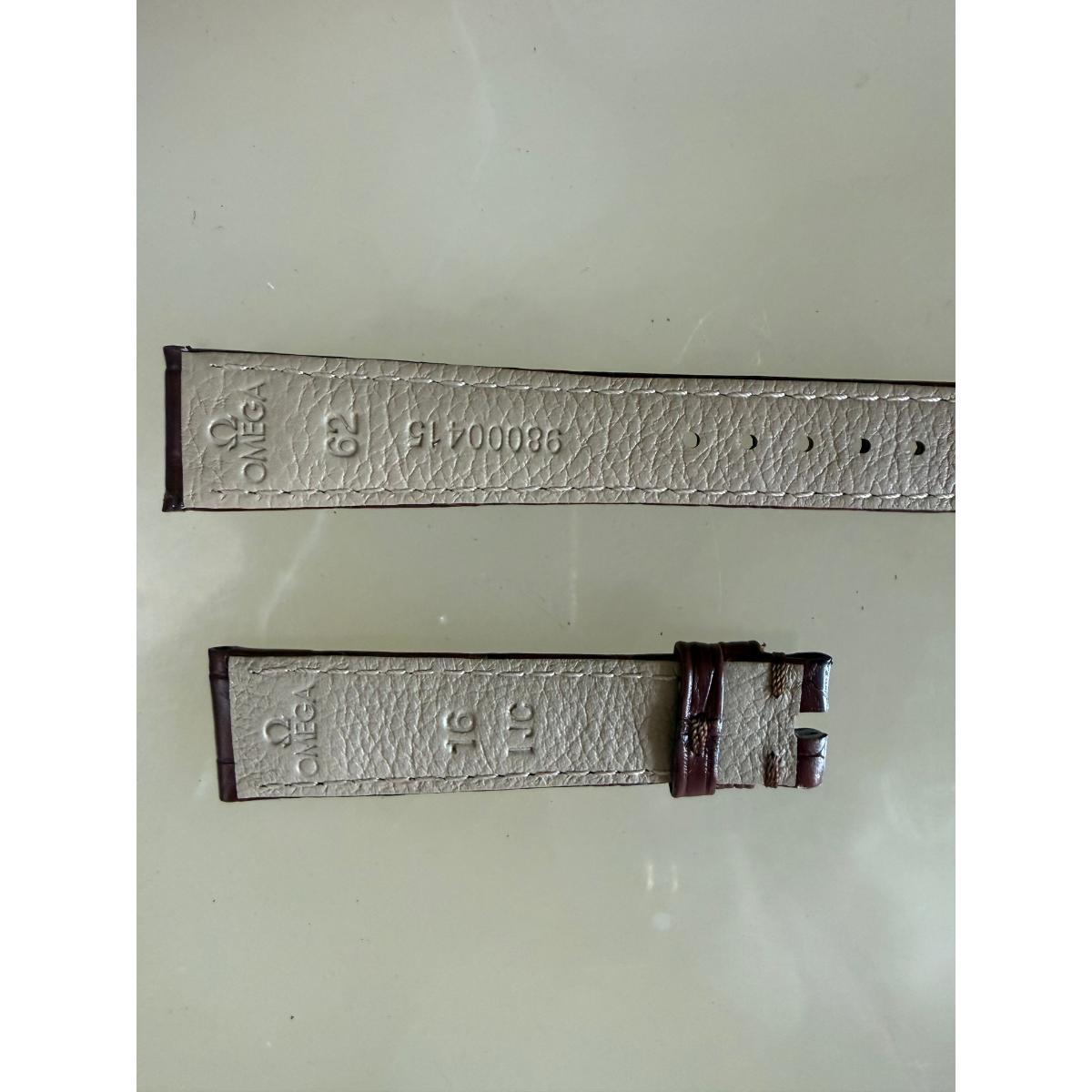 Authentic Omega Brown Crocodile Watch Strap Band 16mm 98000415