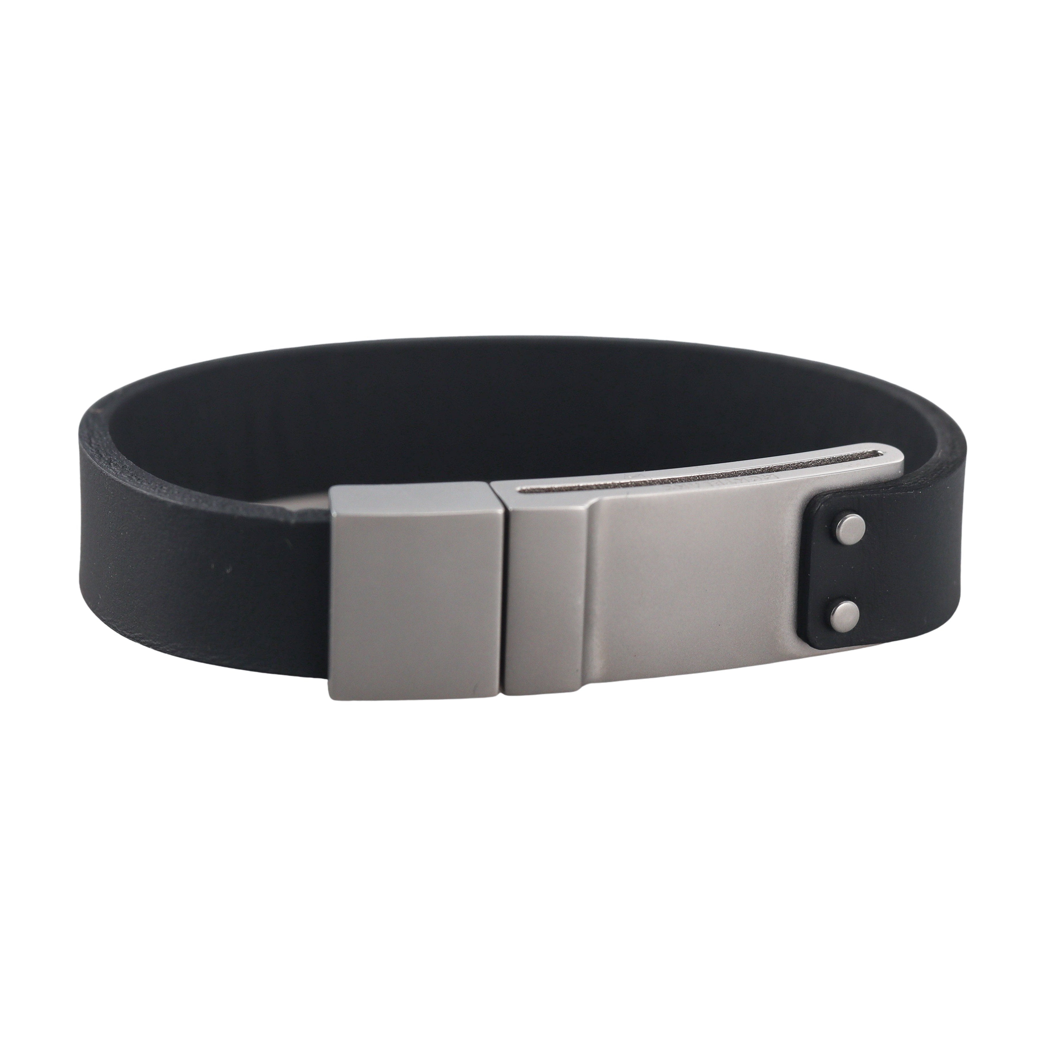 Montblanc Steel Leather Bracelet 202952