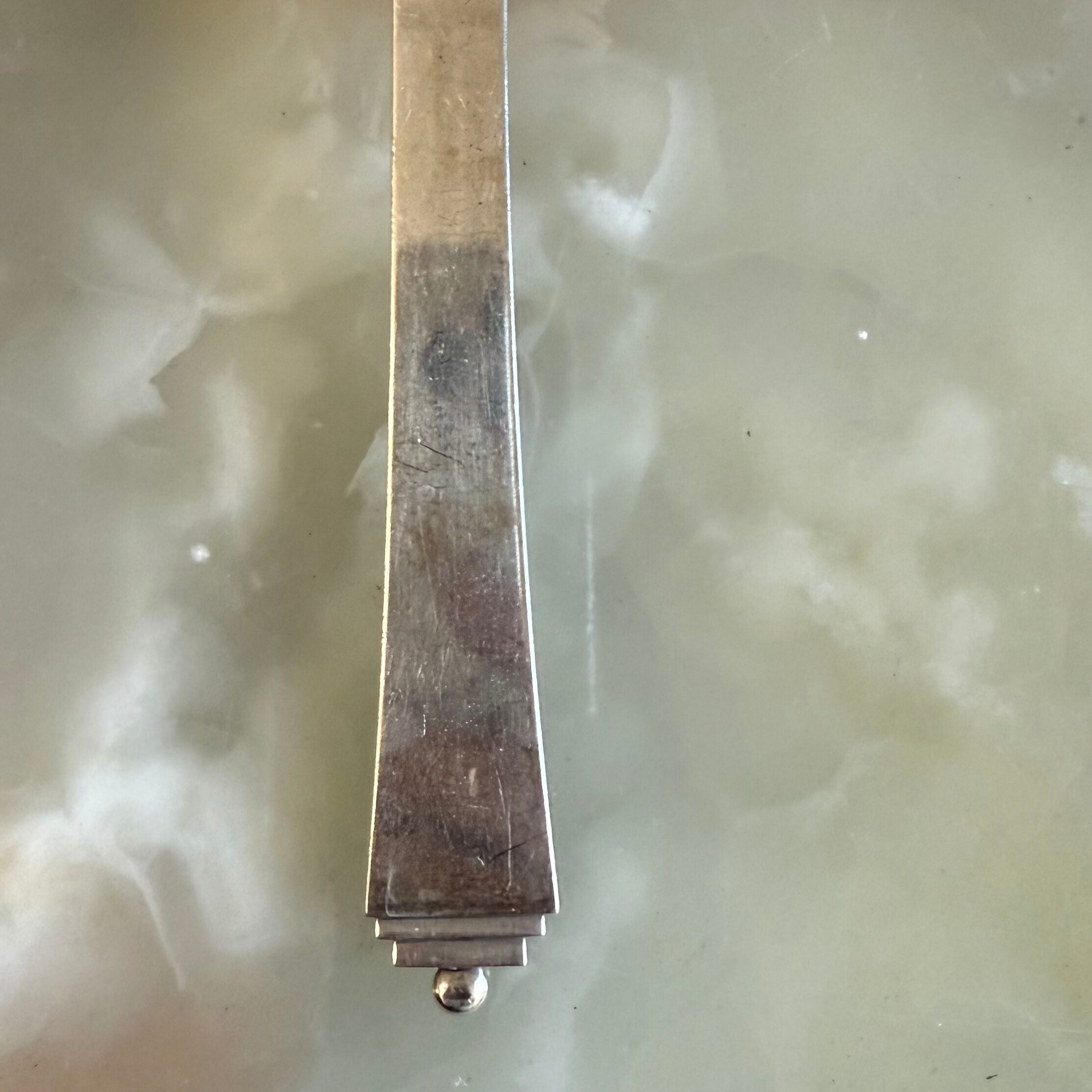 Georg Jensen Pyramid Sterling Salad Spoon Fork Set