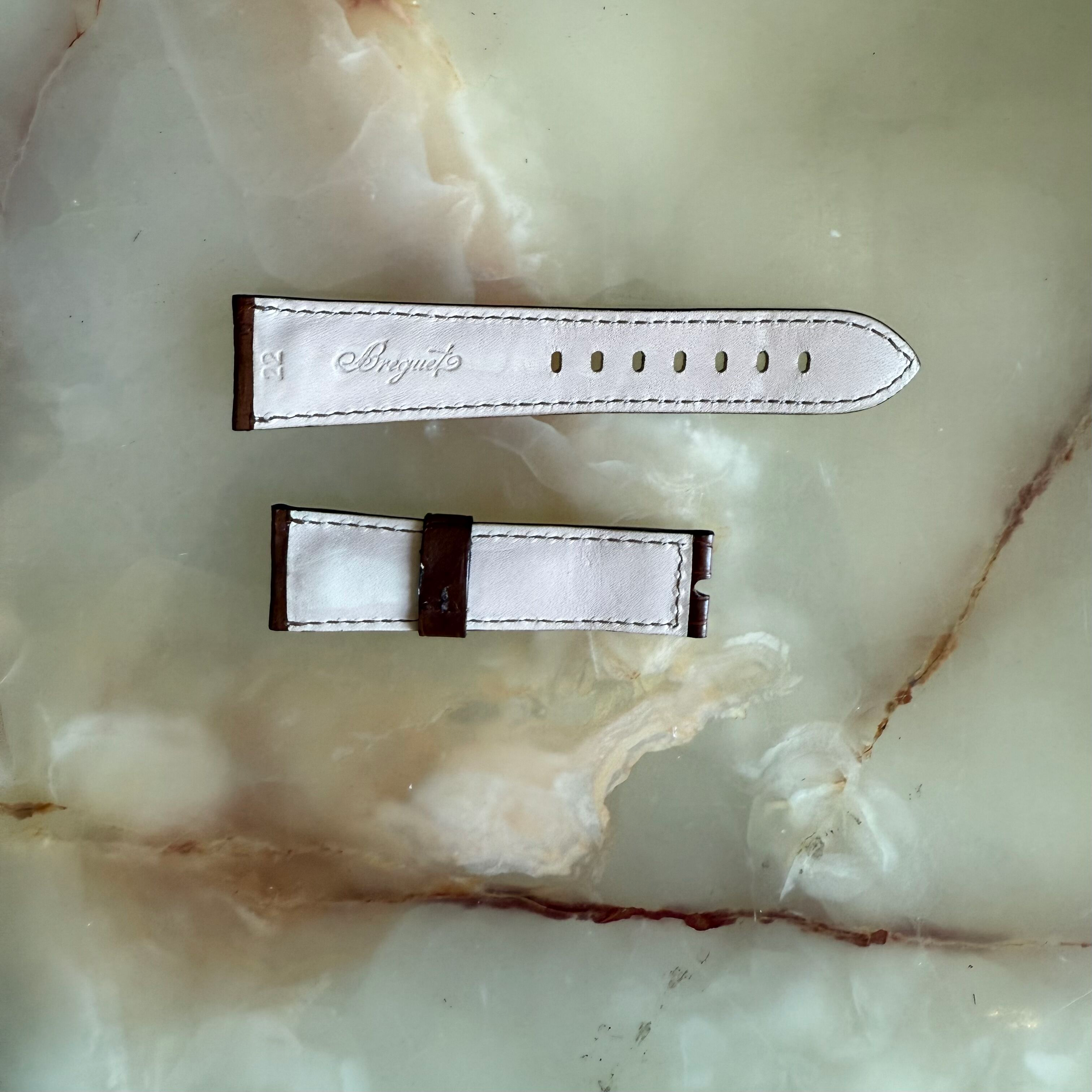 Authentic Breguet Brown Crocodile Watch Strap Band 22mm