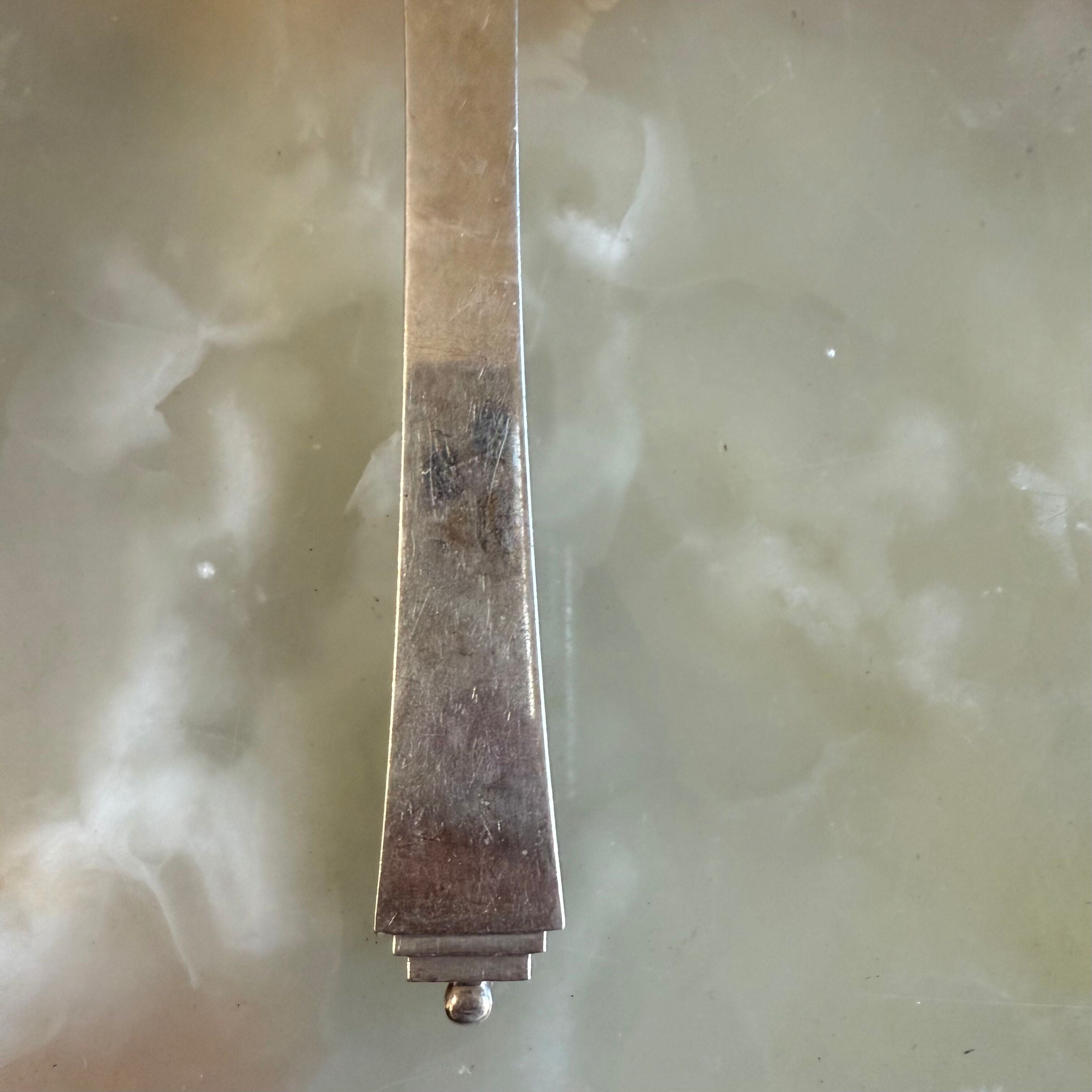 Georg Jensen Pyramid Sterling Salad Spoon Fork Set