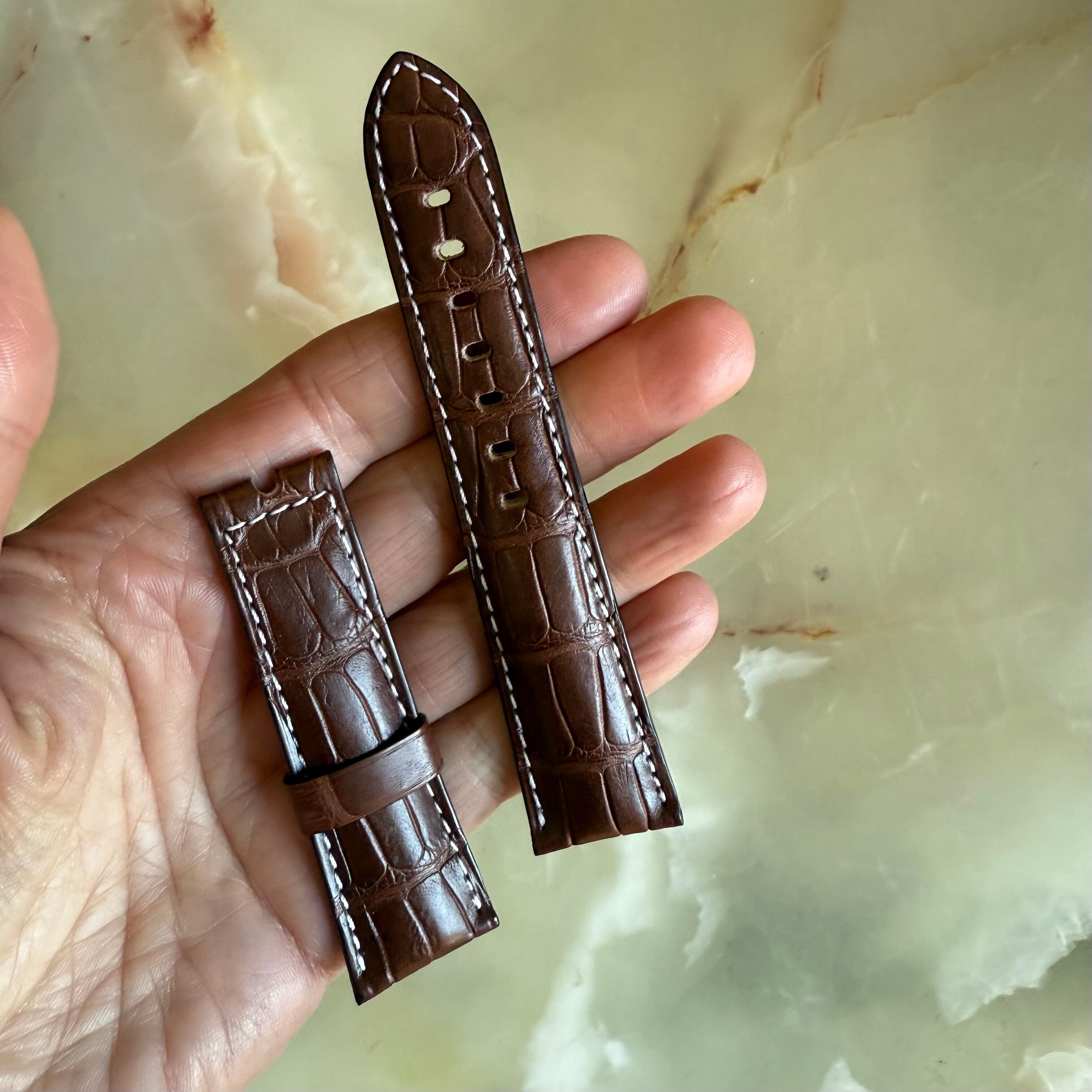 Authentic Breguet Brown Crocodile Watch Strap Band 22mm