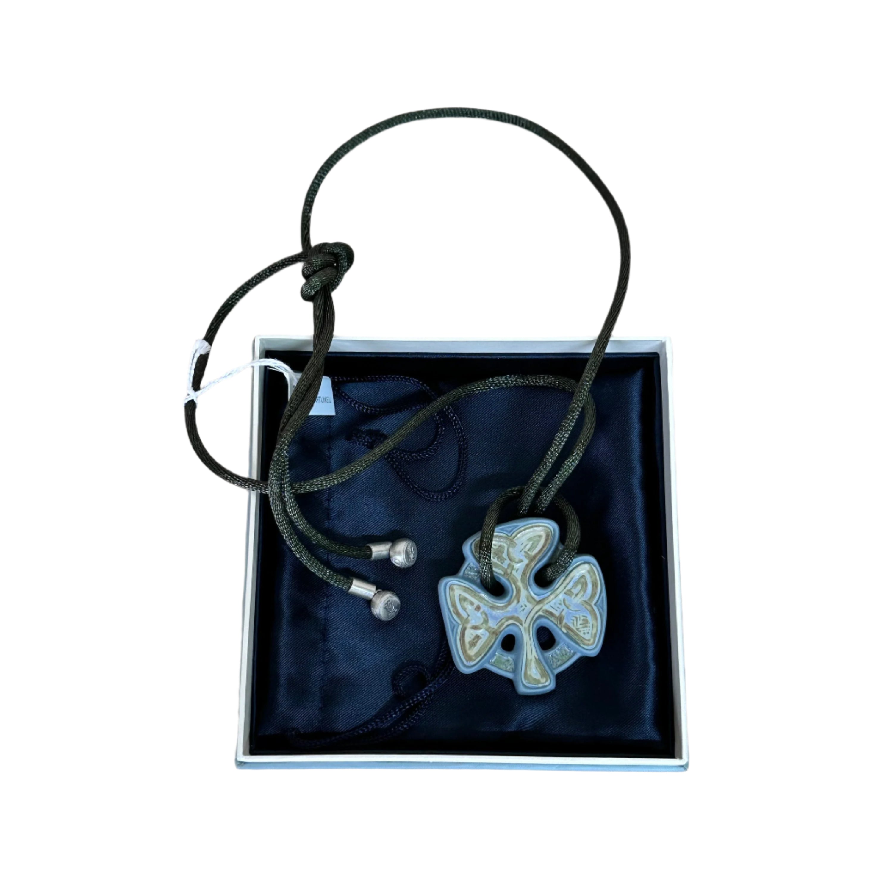 LLADRO Talismania Magic Eire (Celtic Symbol) Pendant on Silk Cord Necklace 01010008