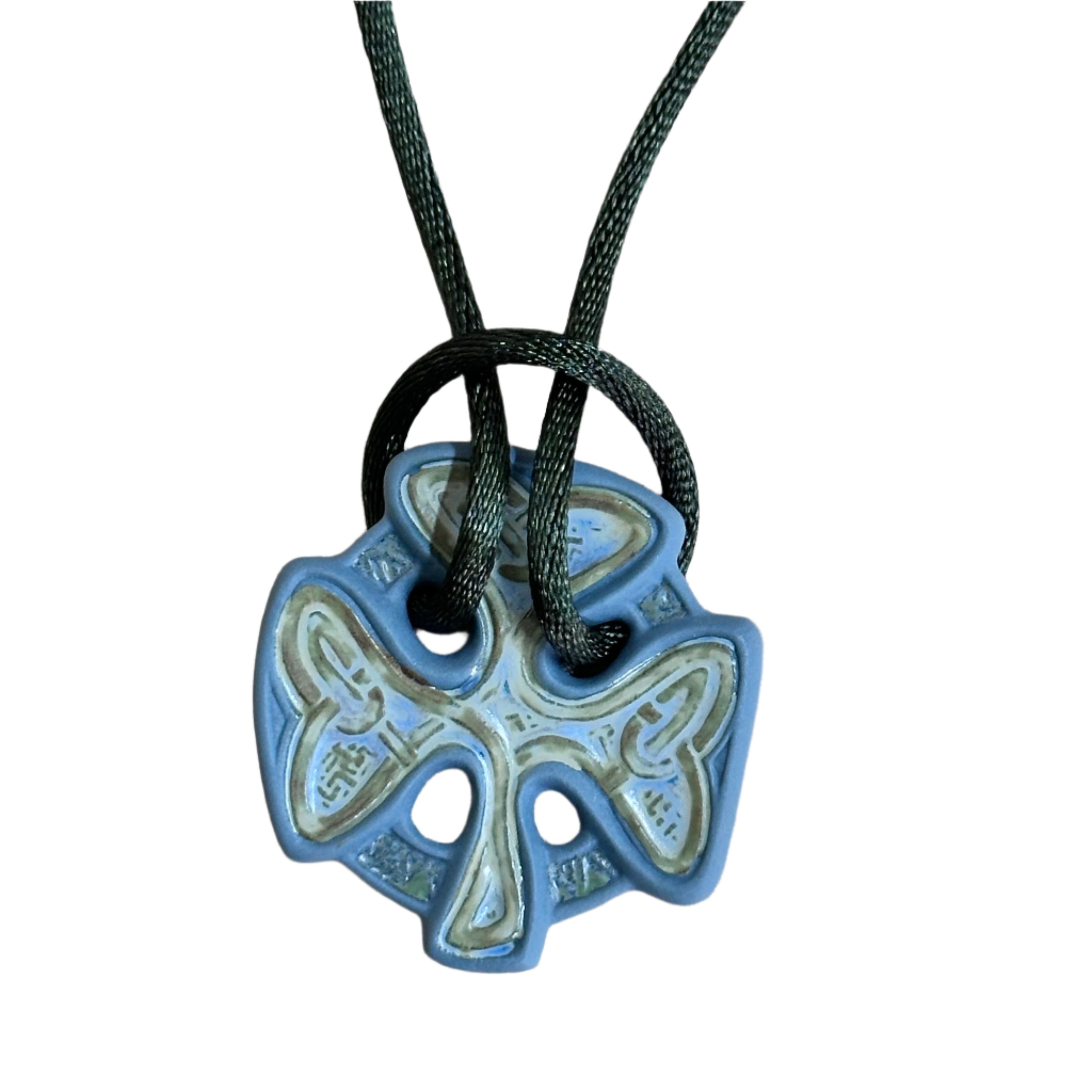 LLADRO Talismania Magic Eire (Celtic Symbol) Pendant on Silk Cord Necklace 01010008