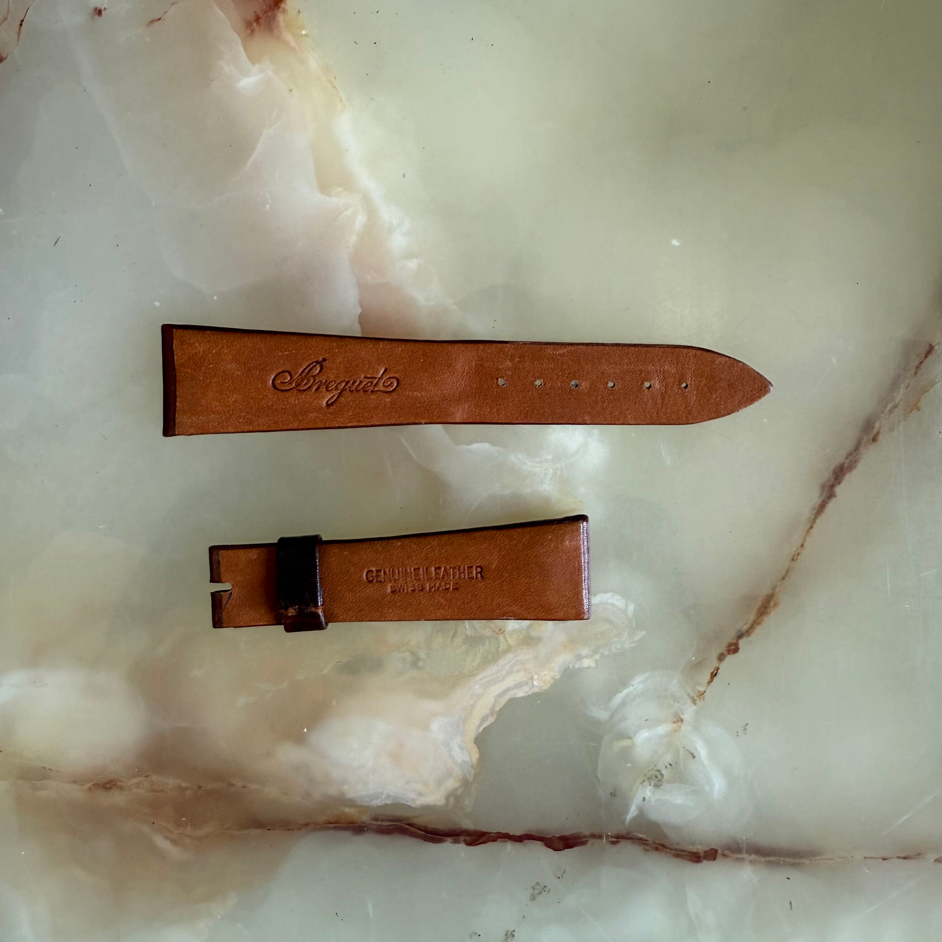 Authentic Breguet Brown Leather Watch Strap Band 21mm