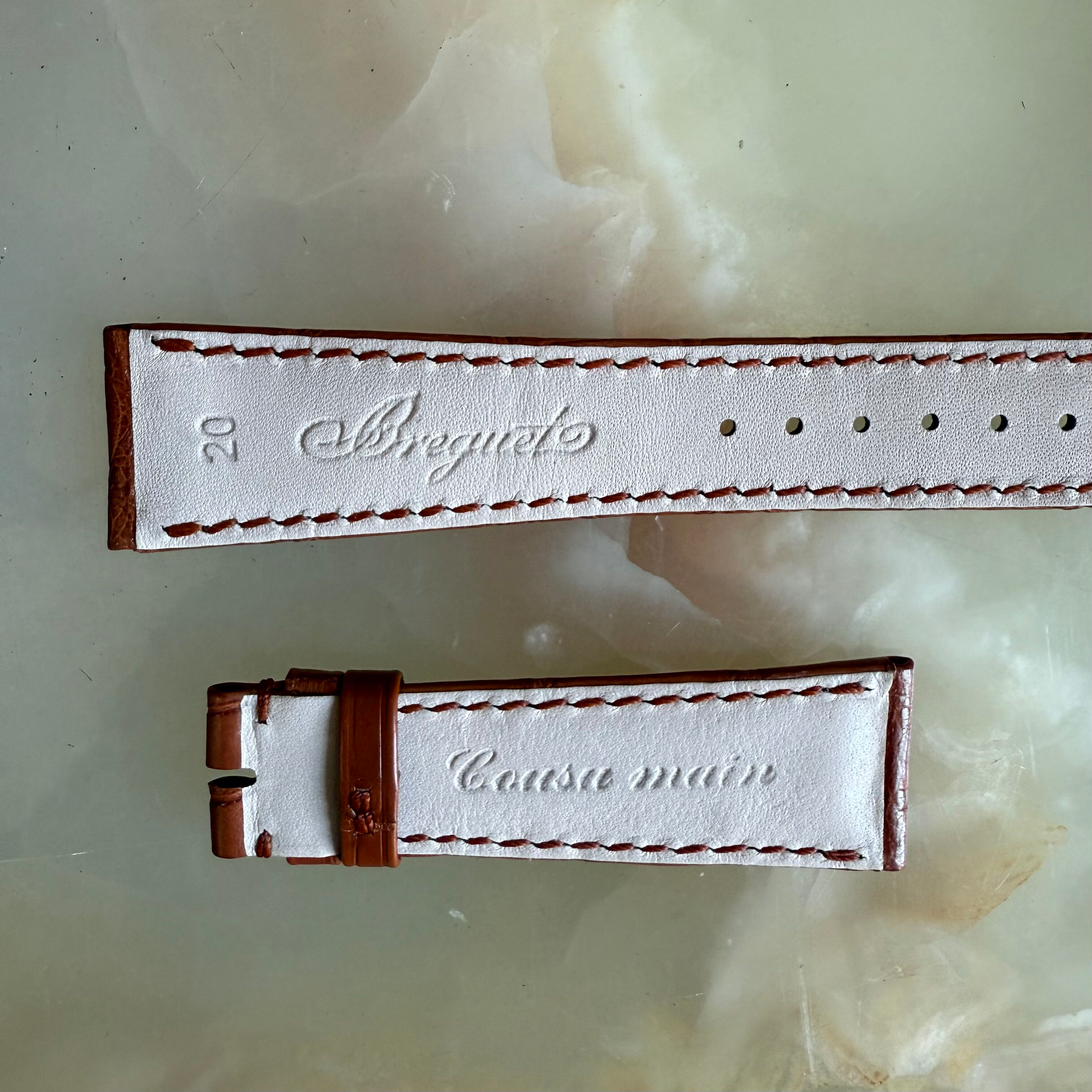 Authentic Breguet Brown Alligator Watch Strap Band 20mm