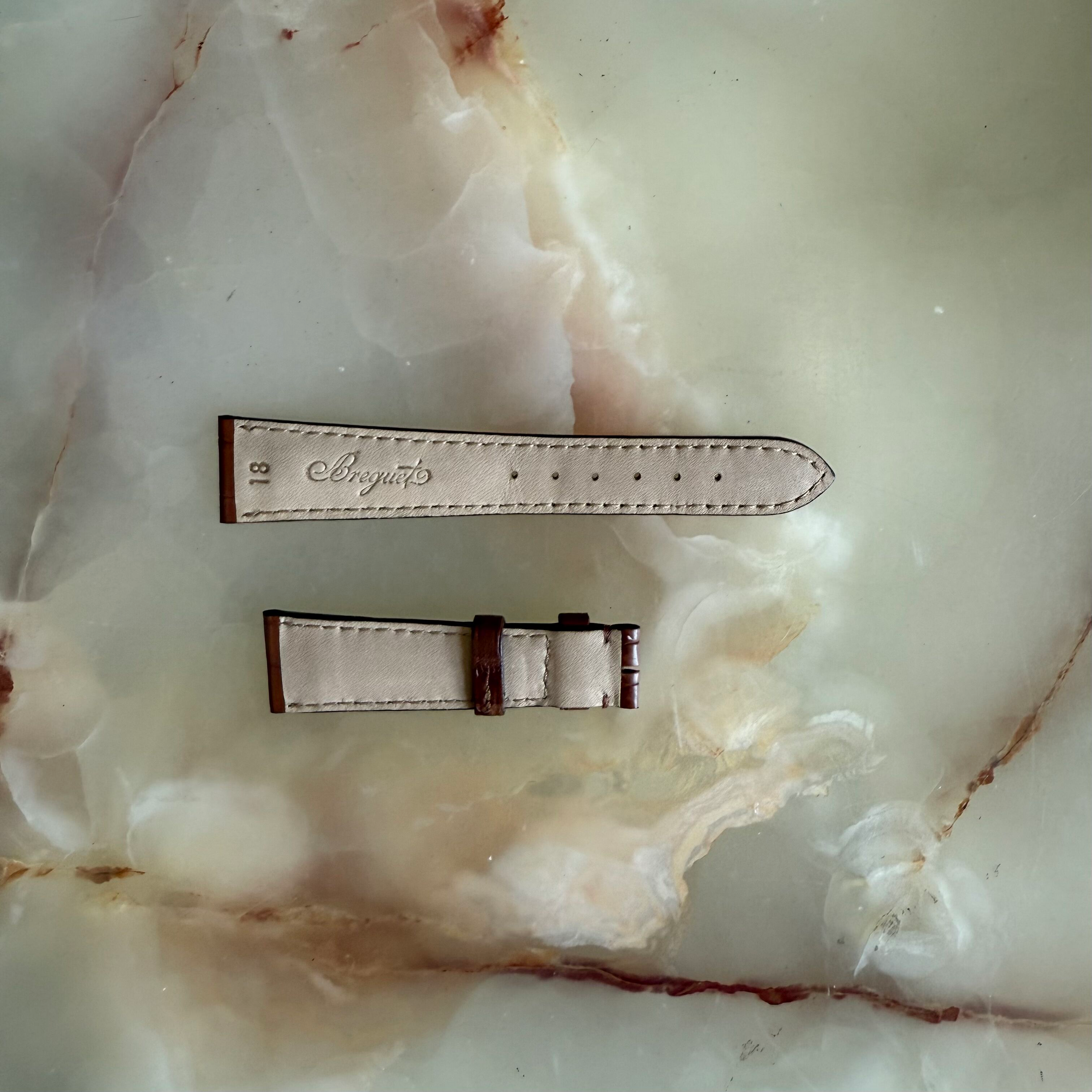 Authentic Breguet Brown Alligator Watch Strap Band 18mm