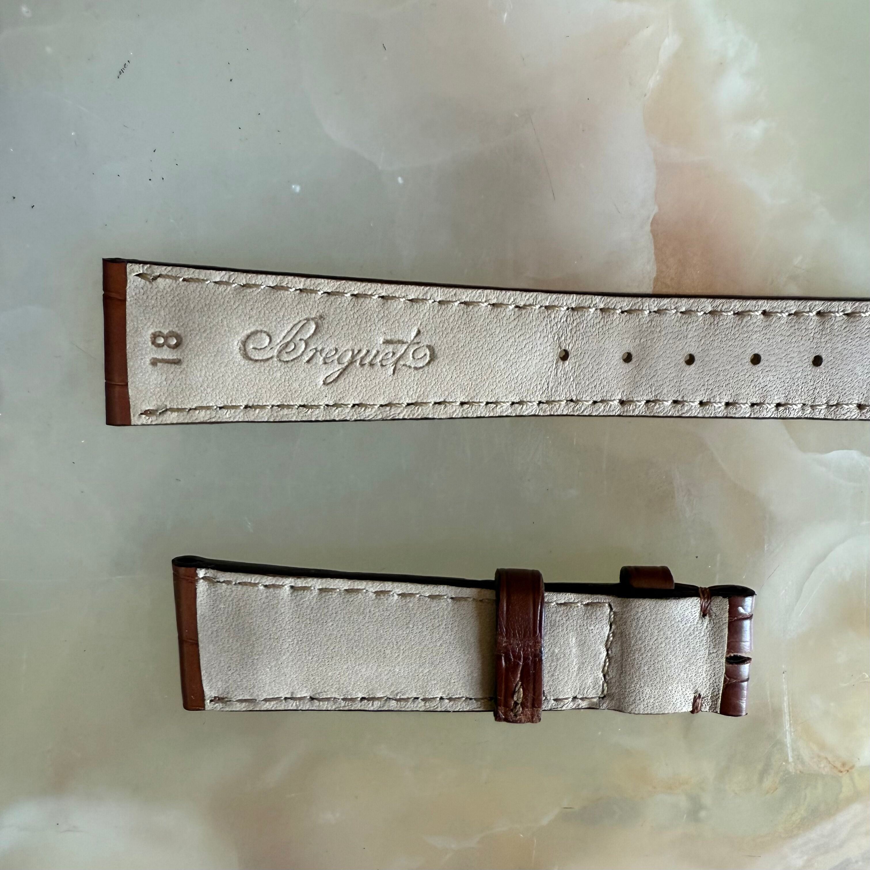 Authentic Breguet Brown Alligator Watch Strap Band 18mm