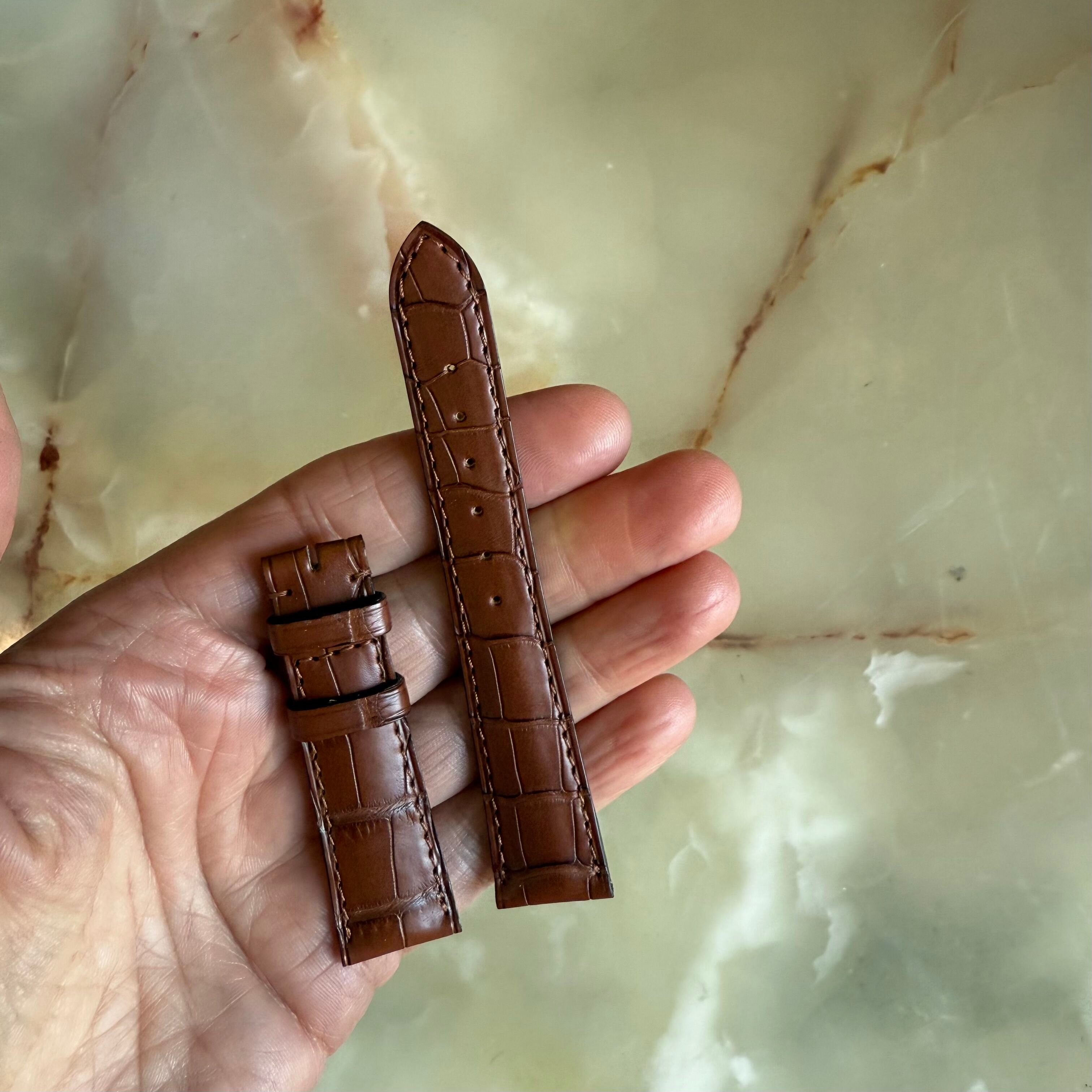 Authentic Breguet Brown Alligator Watch Strap Band 18mm