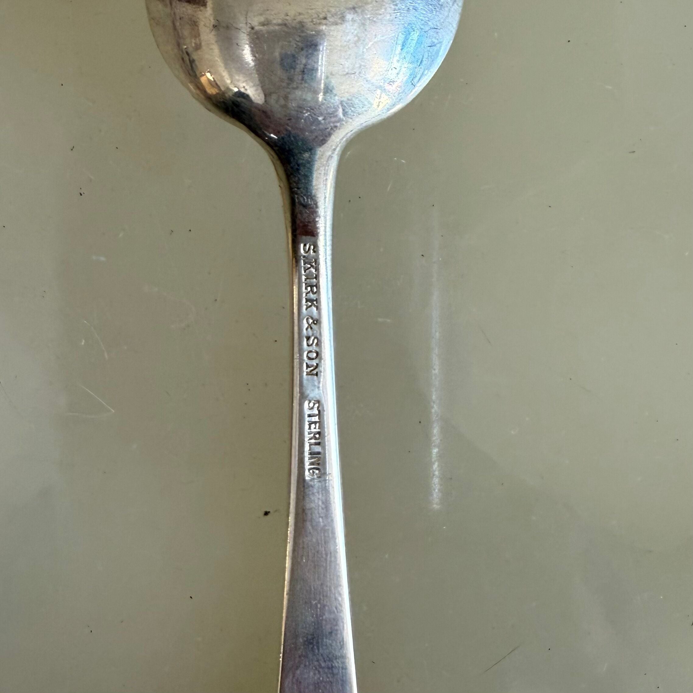 Set of 6 Kirk & Son Repousse Sterling Silver Ice Cream Fork