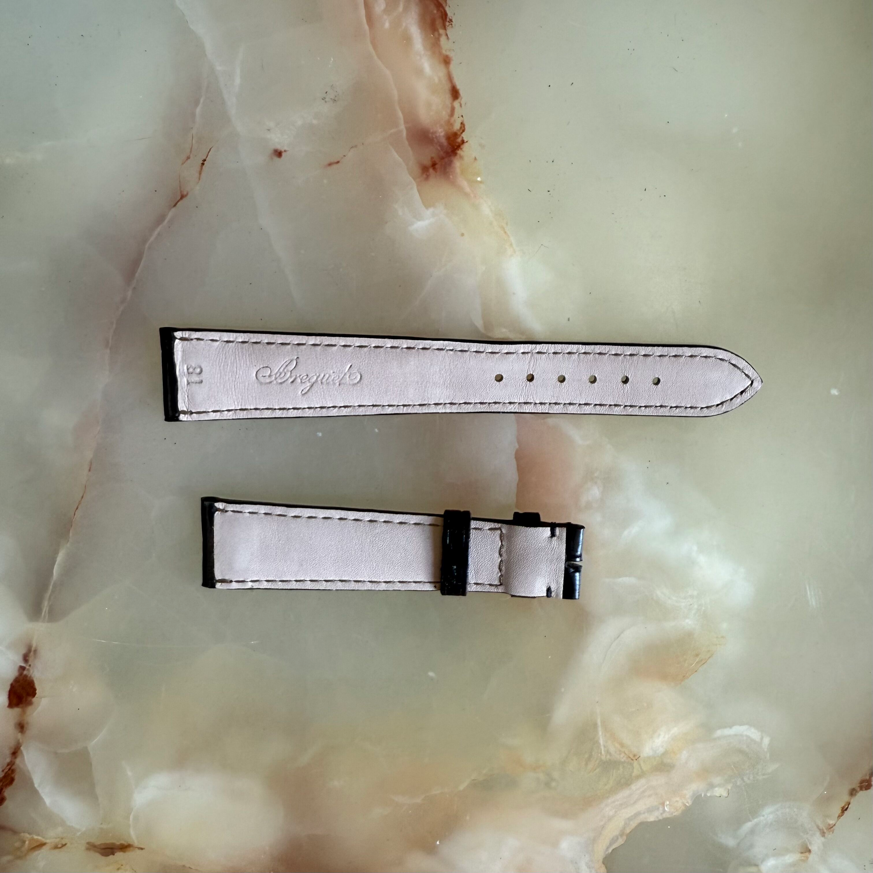 Authentic Breguet Black Alligator Watch Strap Band 18mm