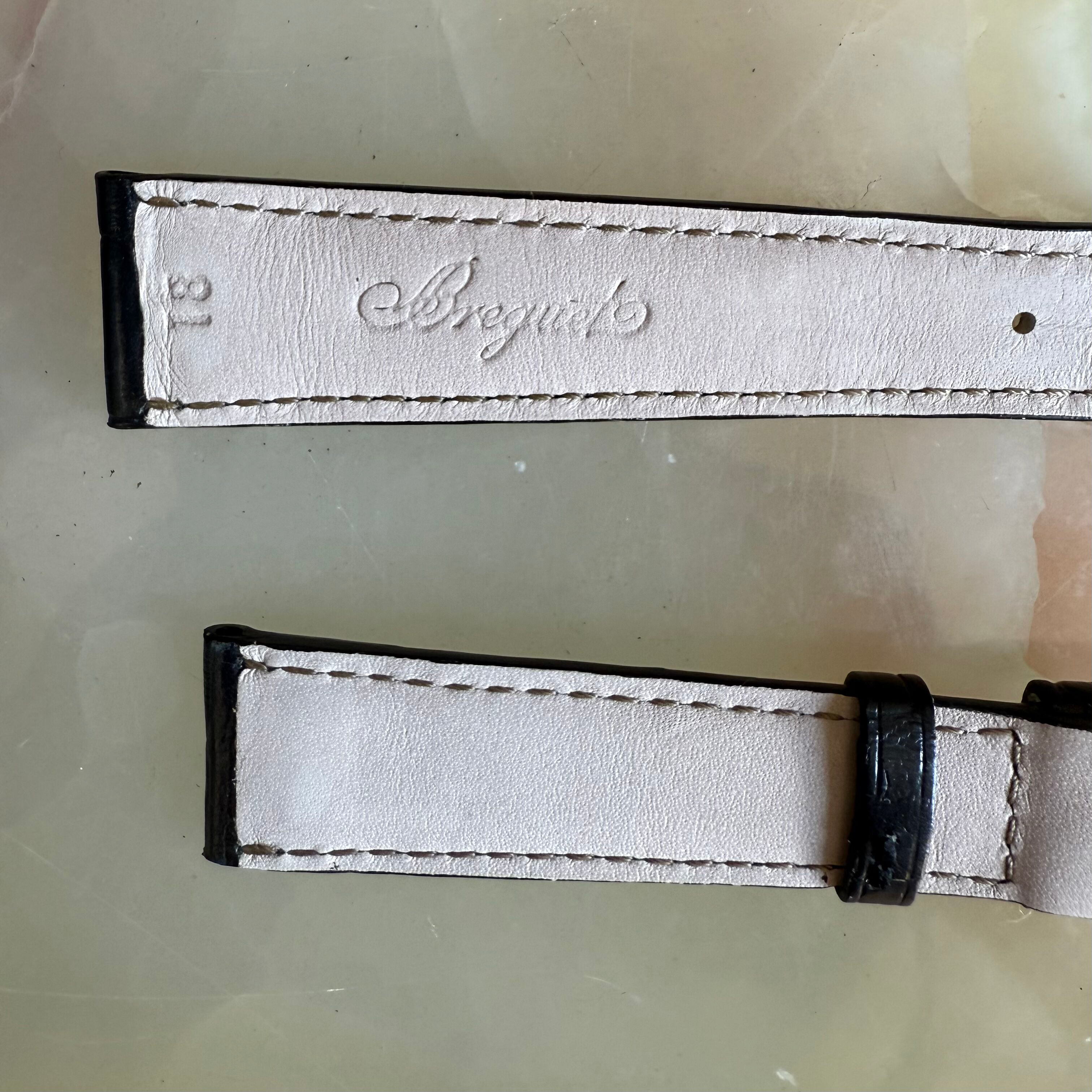 Authentic Breguet Black Alligator Watch Strap Band 18mm