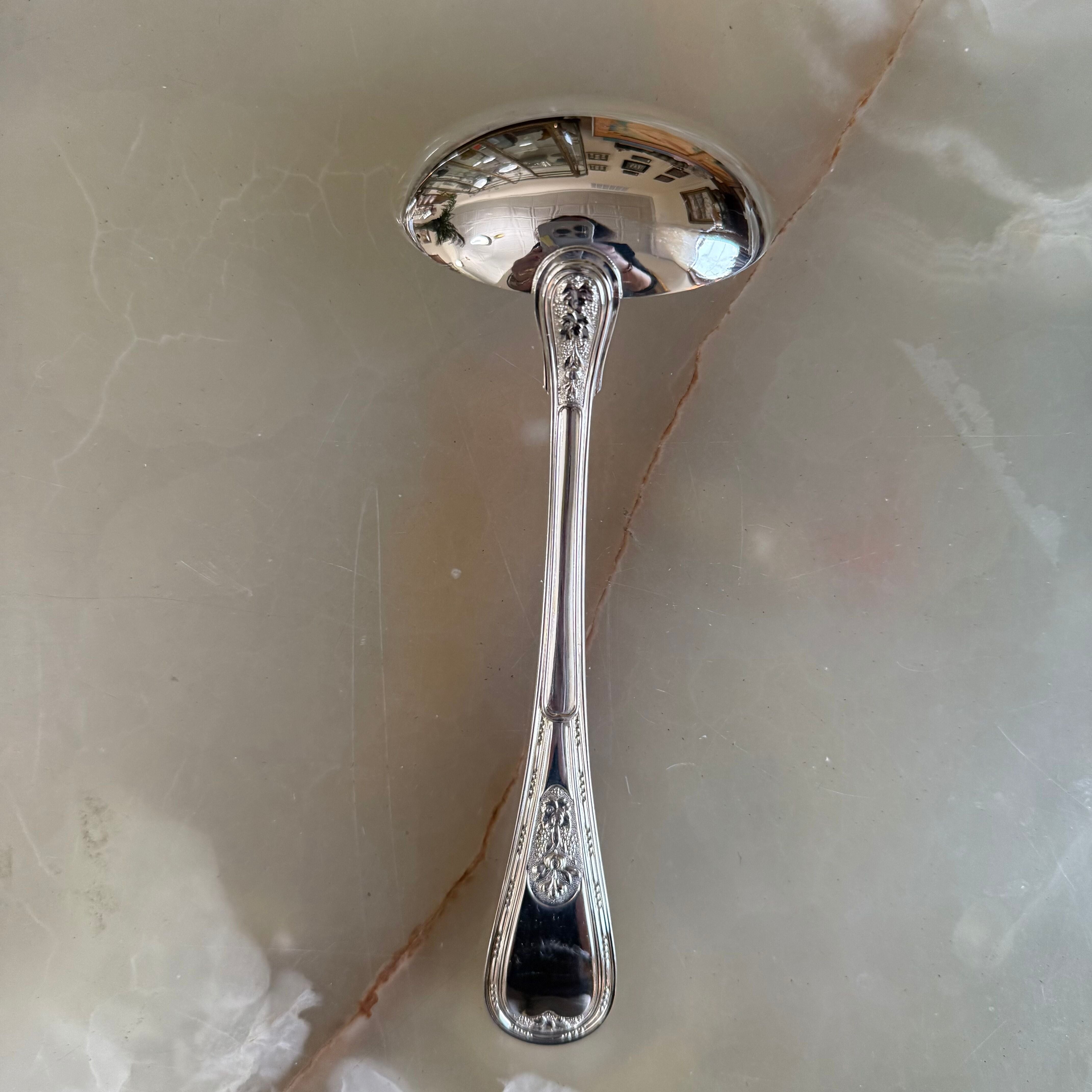 Puiforcat Monthelie Silver Platted Flatware Set 91 pc