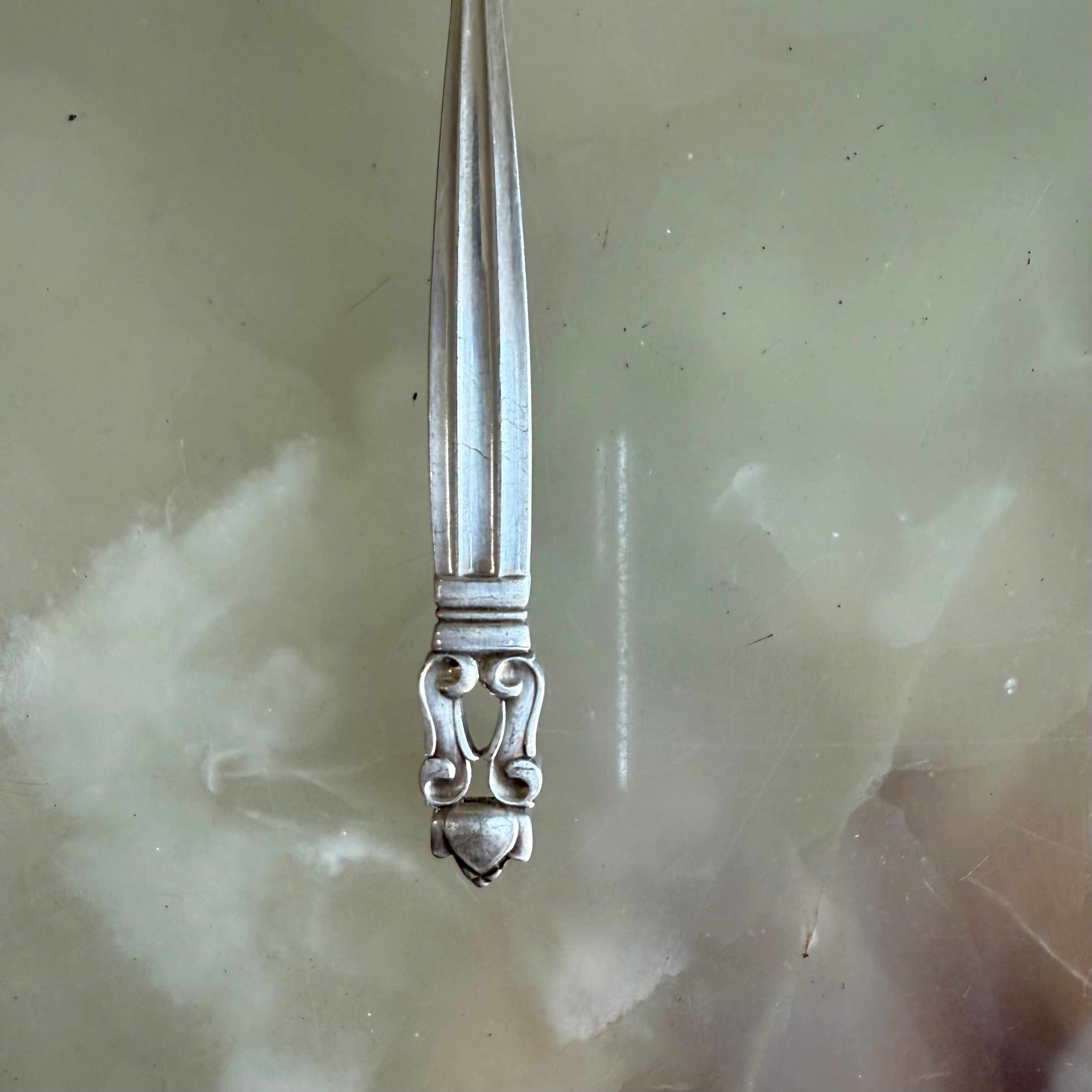 Georg Jensen Acorn Sterling Silver Date Fork