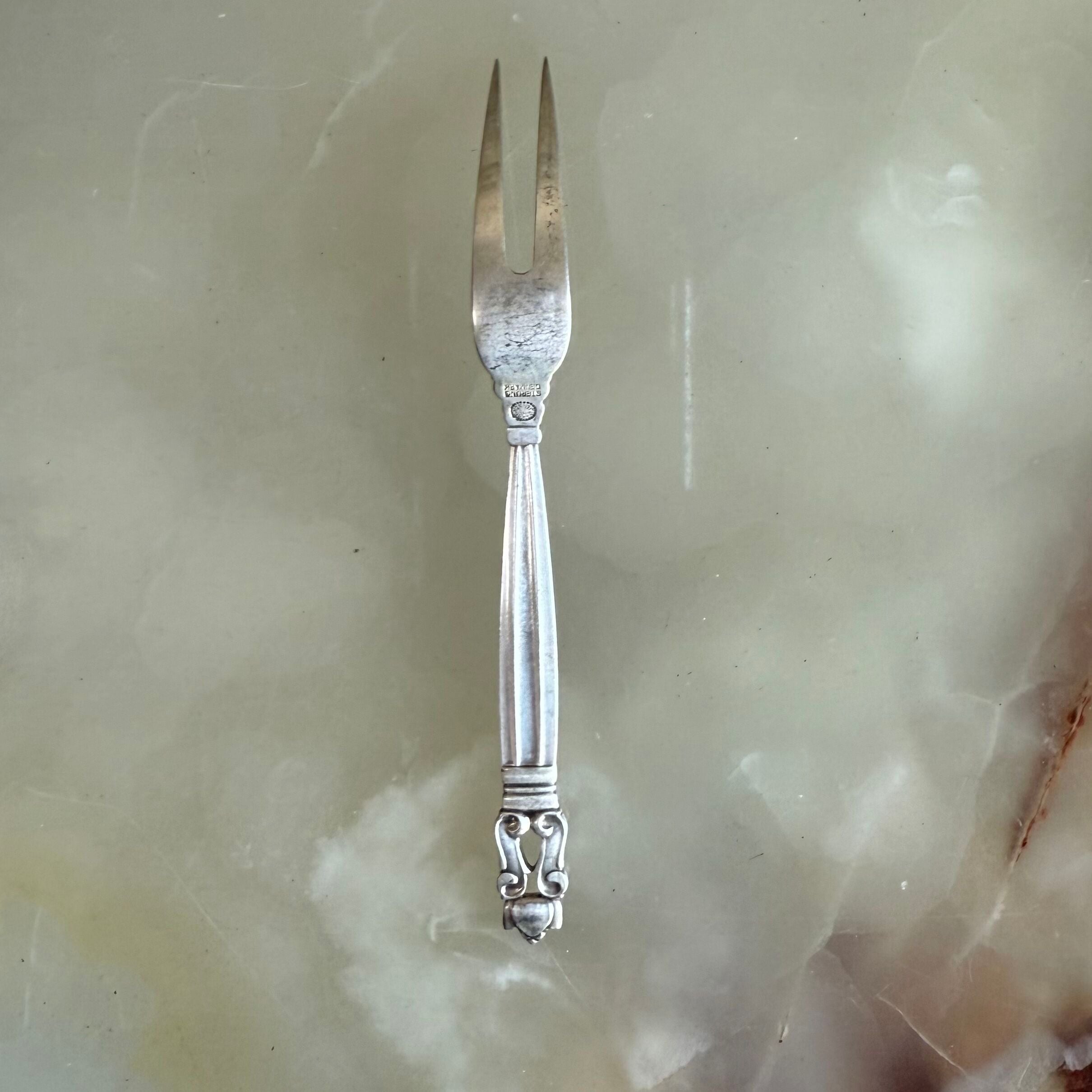 Georg Jensen Acorn Sterling Silver Date Fork