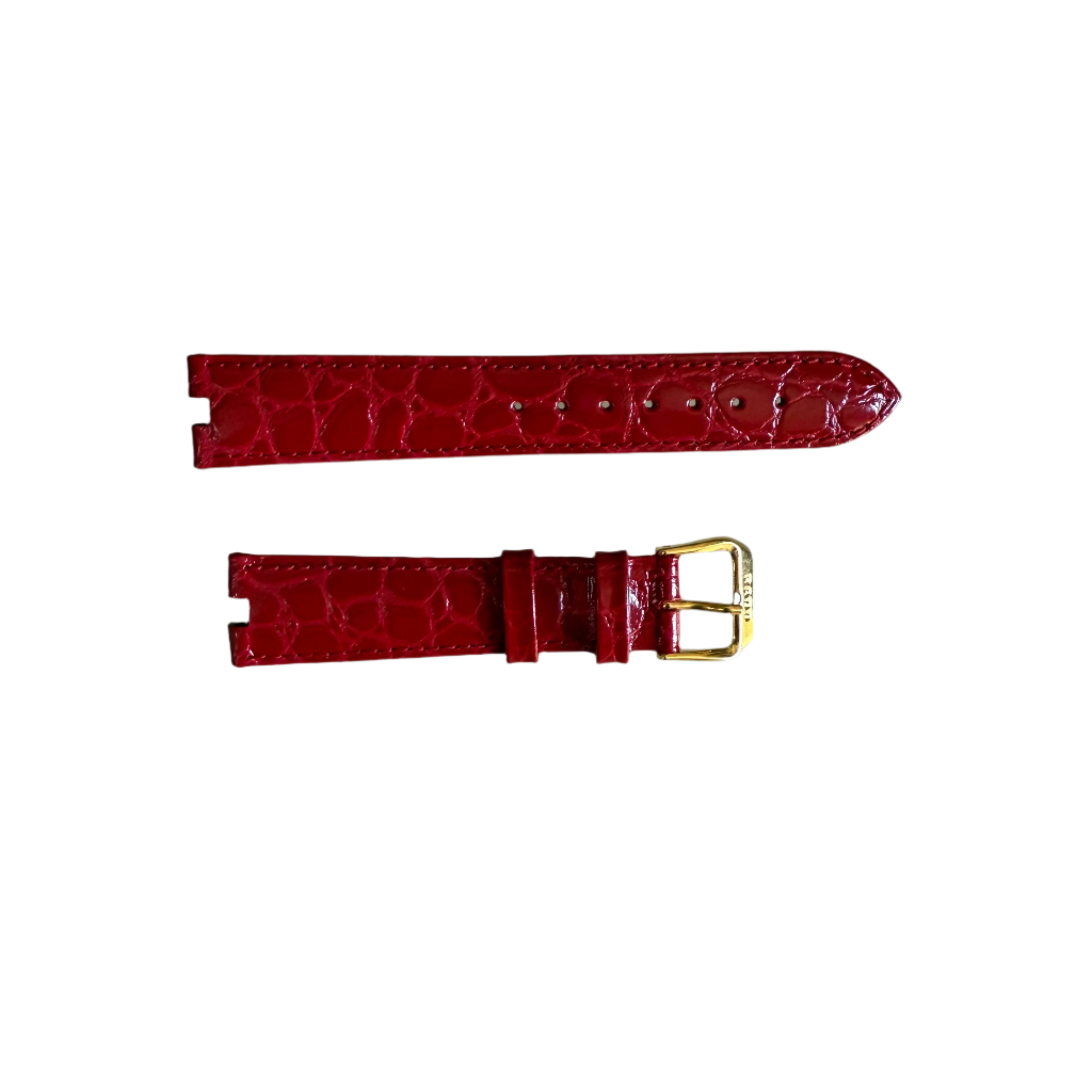 Authentic RADO Red Leather Watch Strap Band 18mm with Buckle 08716-H