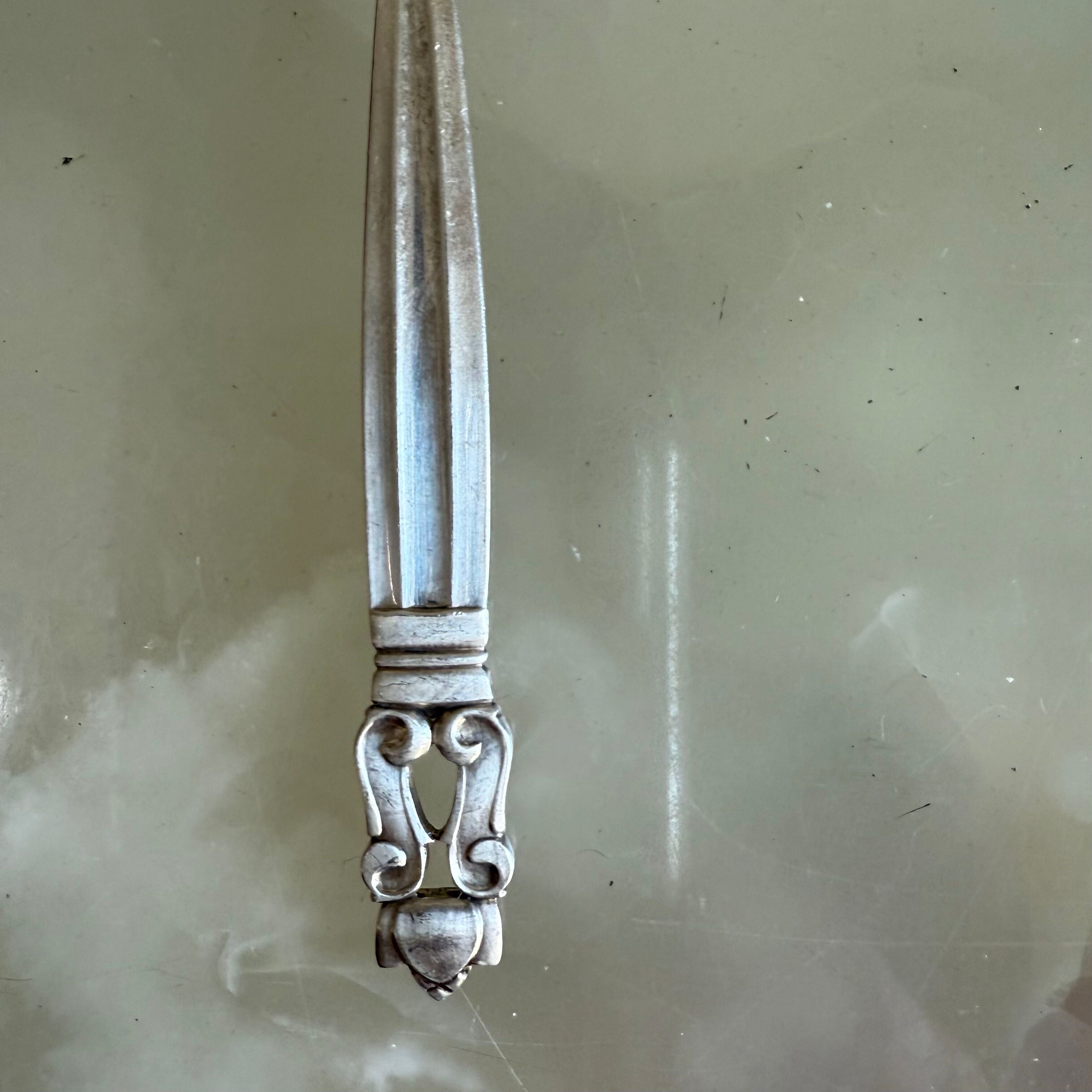 Georg Jensen Acorn Sterling Silver Date Fork