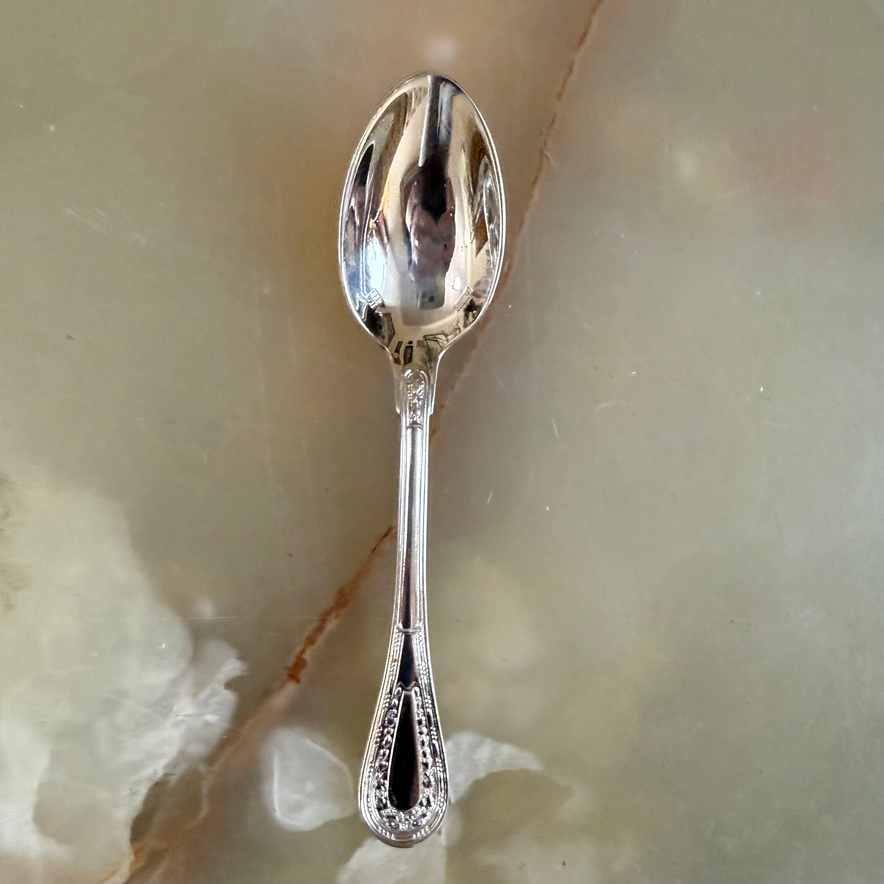 Puiforcat Monthelie Silver Platted Flatware Set 91 pc