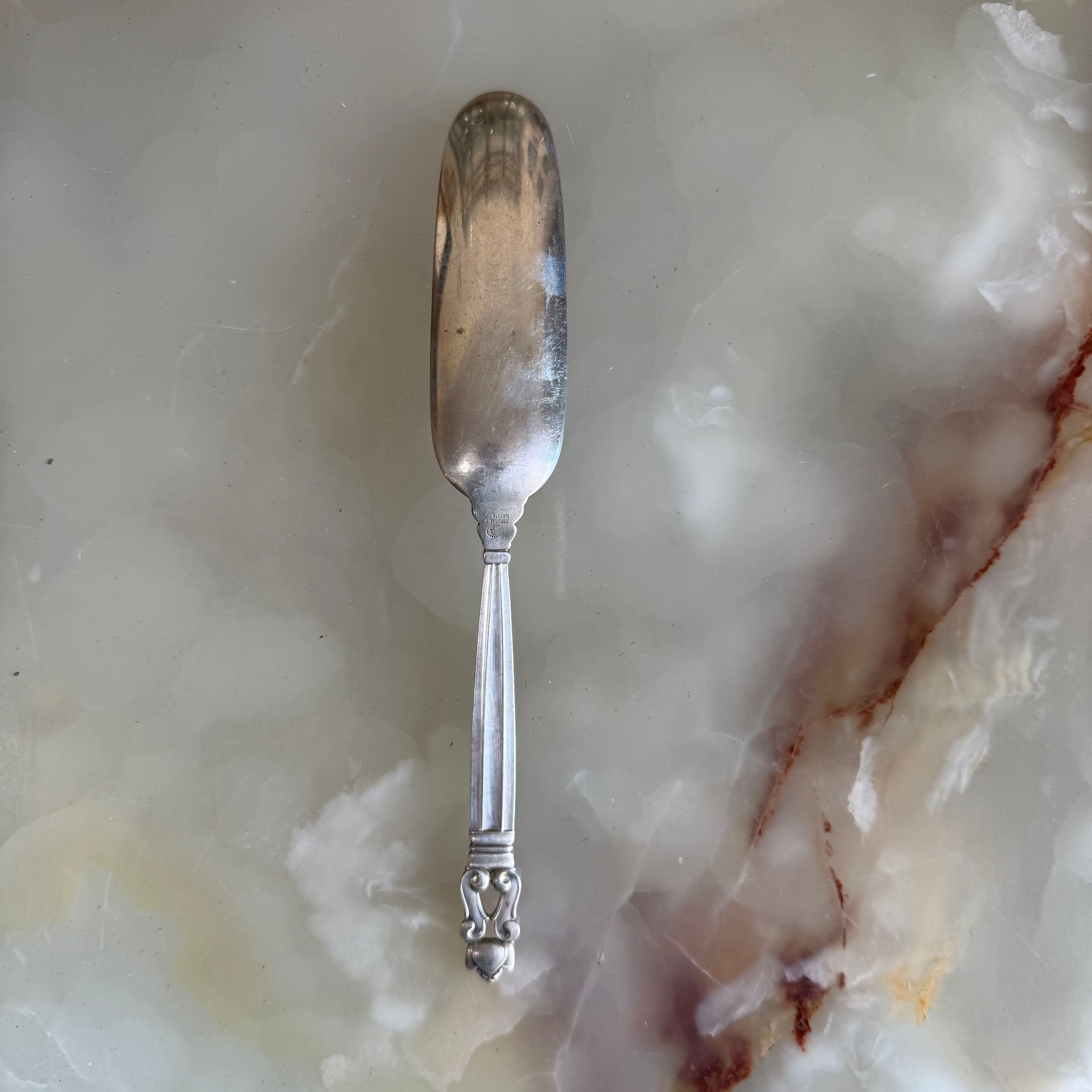 Georg Jensen Acorn Sterling Silver Marrow Scoop Spoon