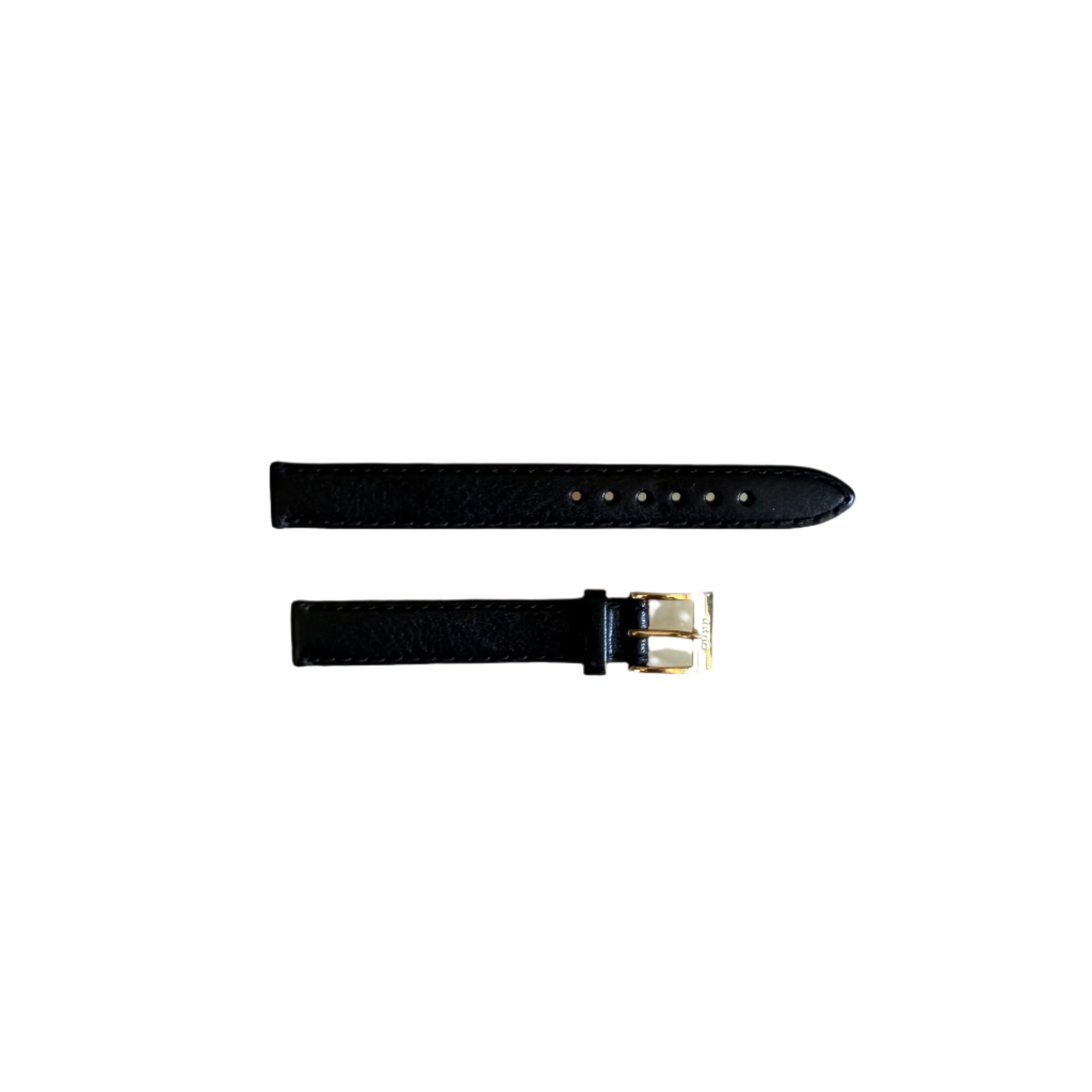 Authentic RADO Black Leather Watch Strap Band 12mm with Buckle 8638-B