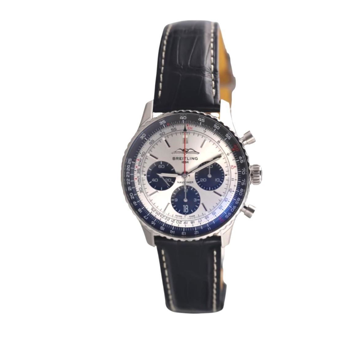 Breitling Navitimer B01 Chronograph 43 Panda Dial Steel Automatic Watch AB0138