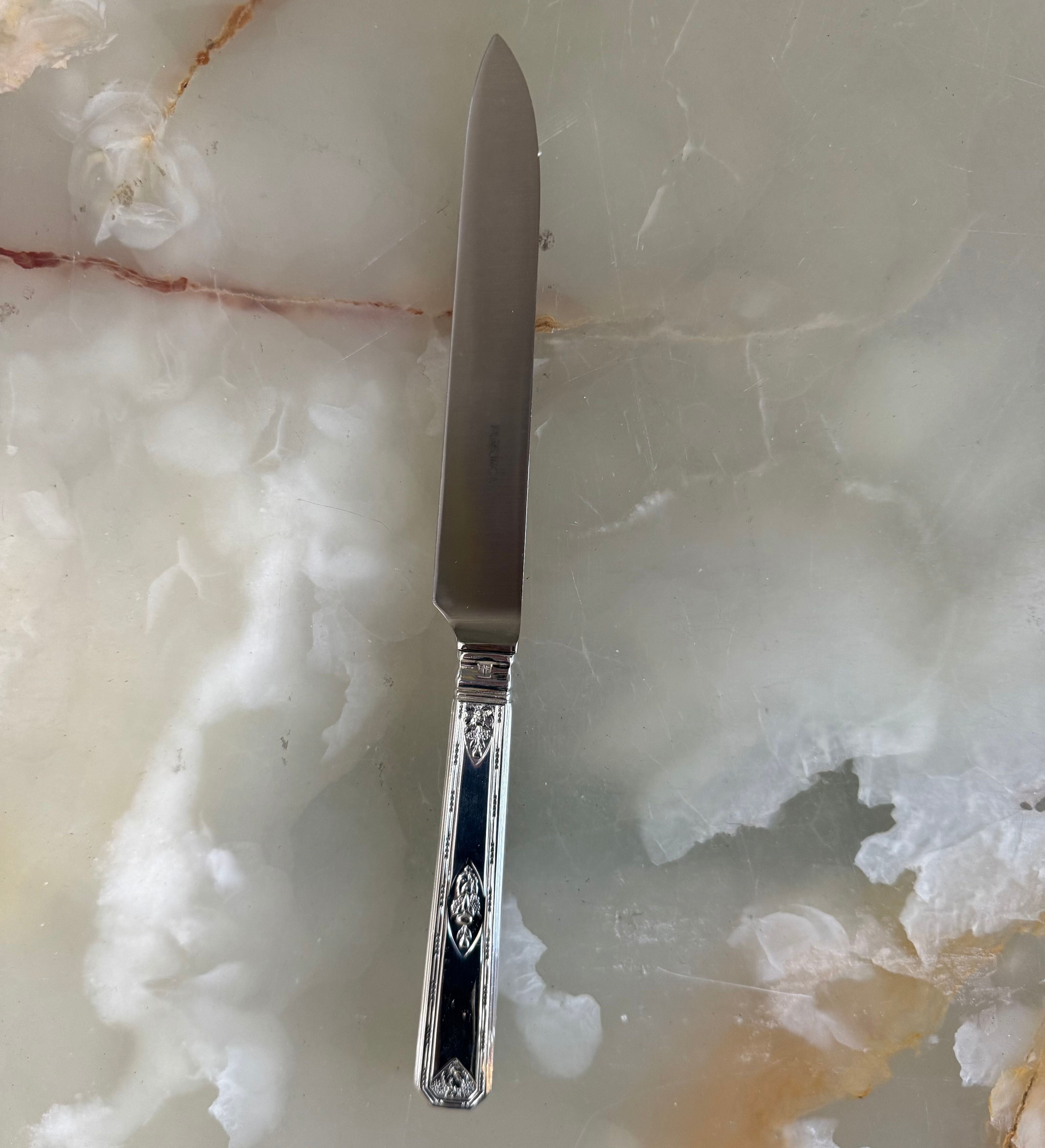 Puiforcat Monthelie Silver Platted Flatware Set 91 pc