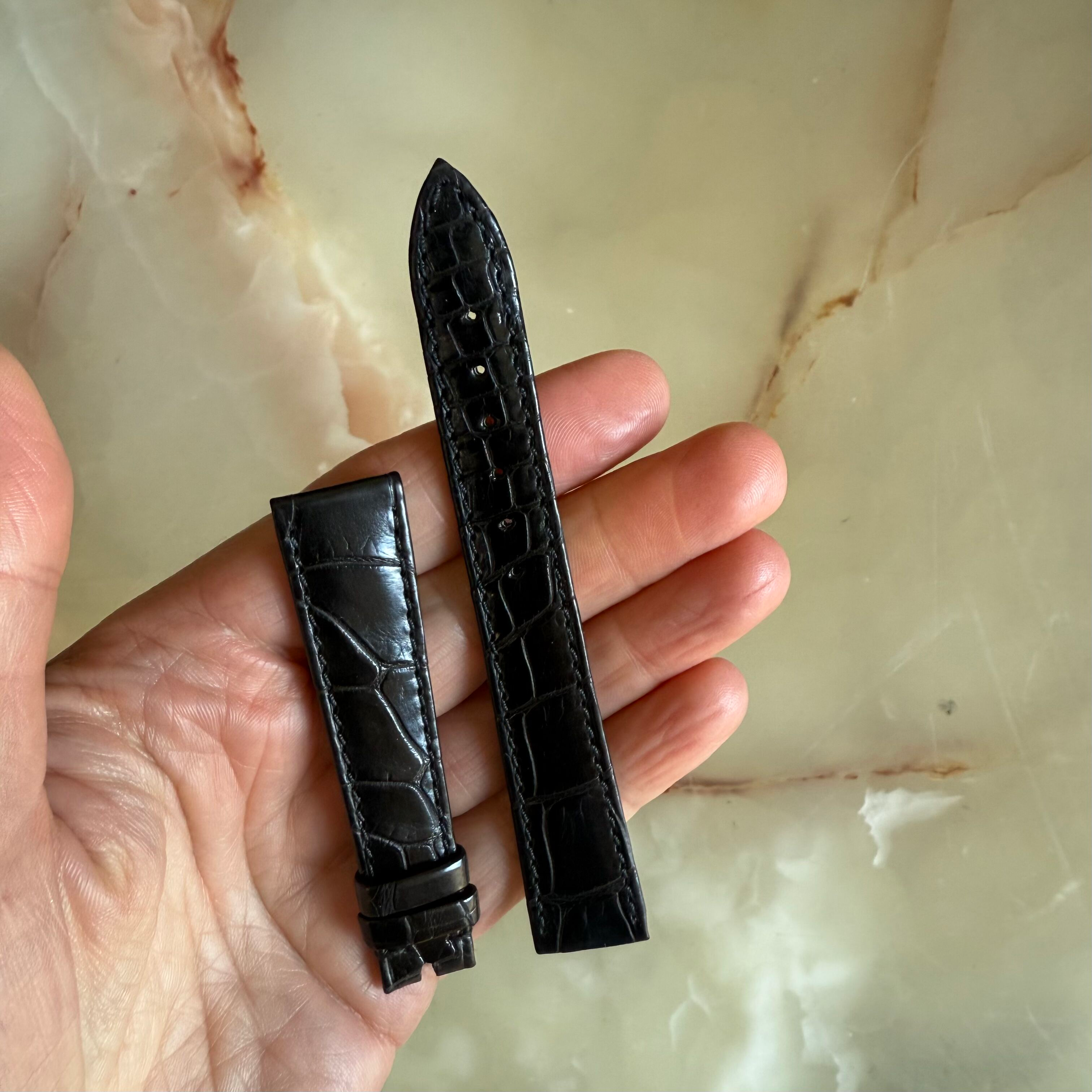 Authentic Breguet Black Crocodile Watch Strap Band 17mm