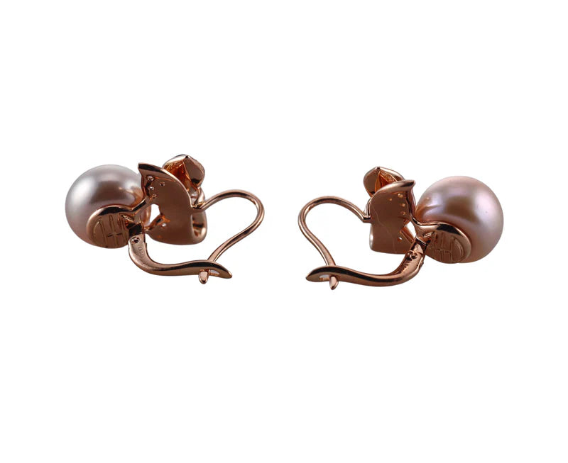 Mimi Milano Pearl Sapphire Amethyst 18k Gold Ribbon Earrings