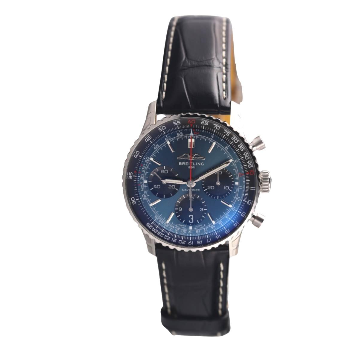 Breitling Navitimer B01 Chronograph 41 Blue Dial Steel Automatic Watch AB0139