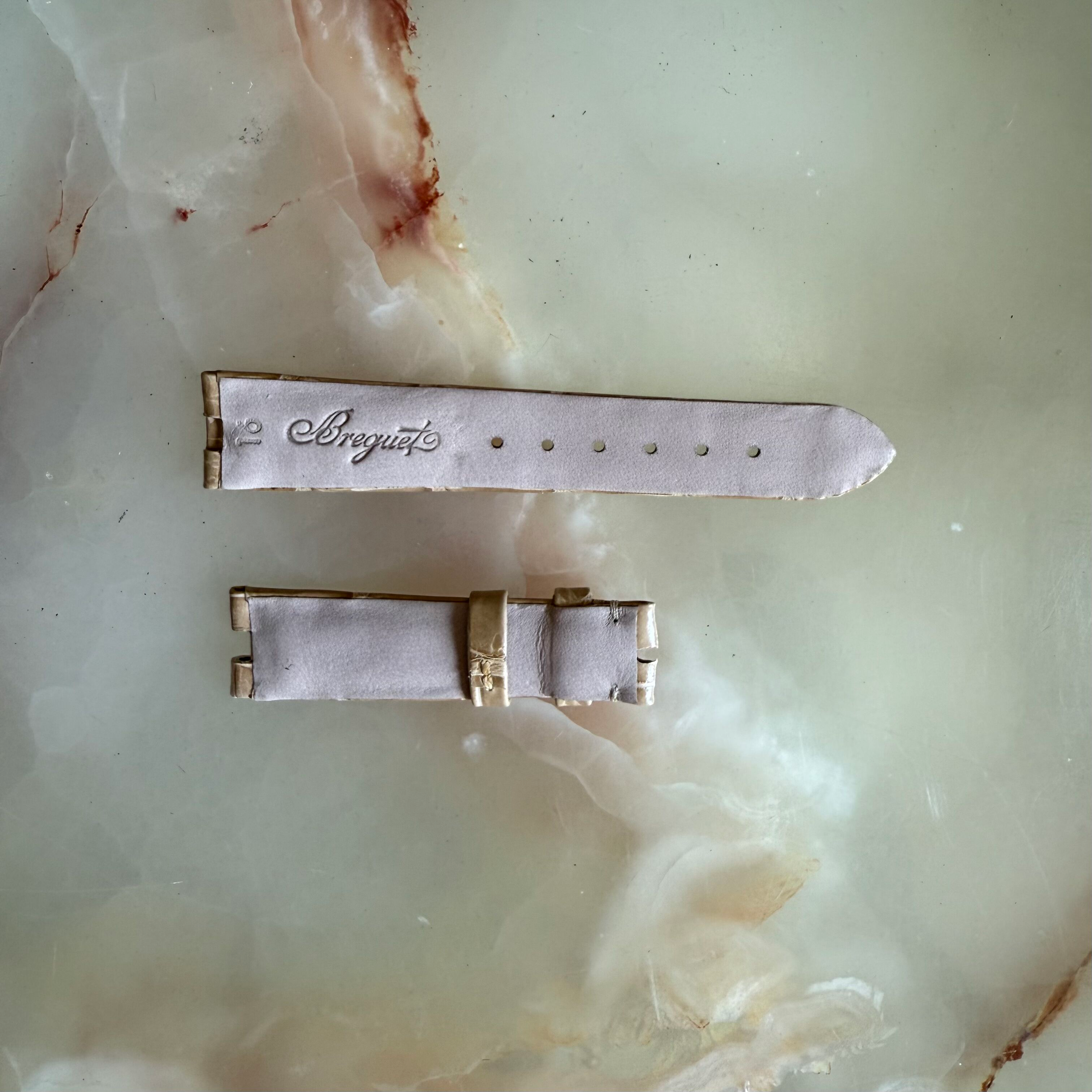 Authentic Breguet Beige Alligator Watch Strap Band 16mm #2