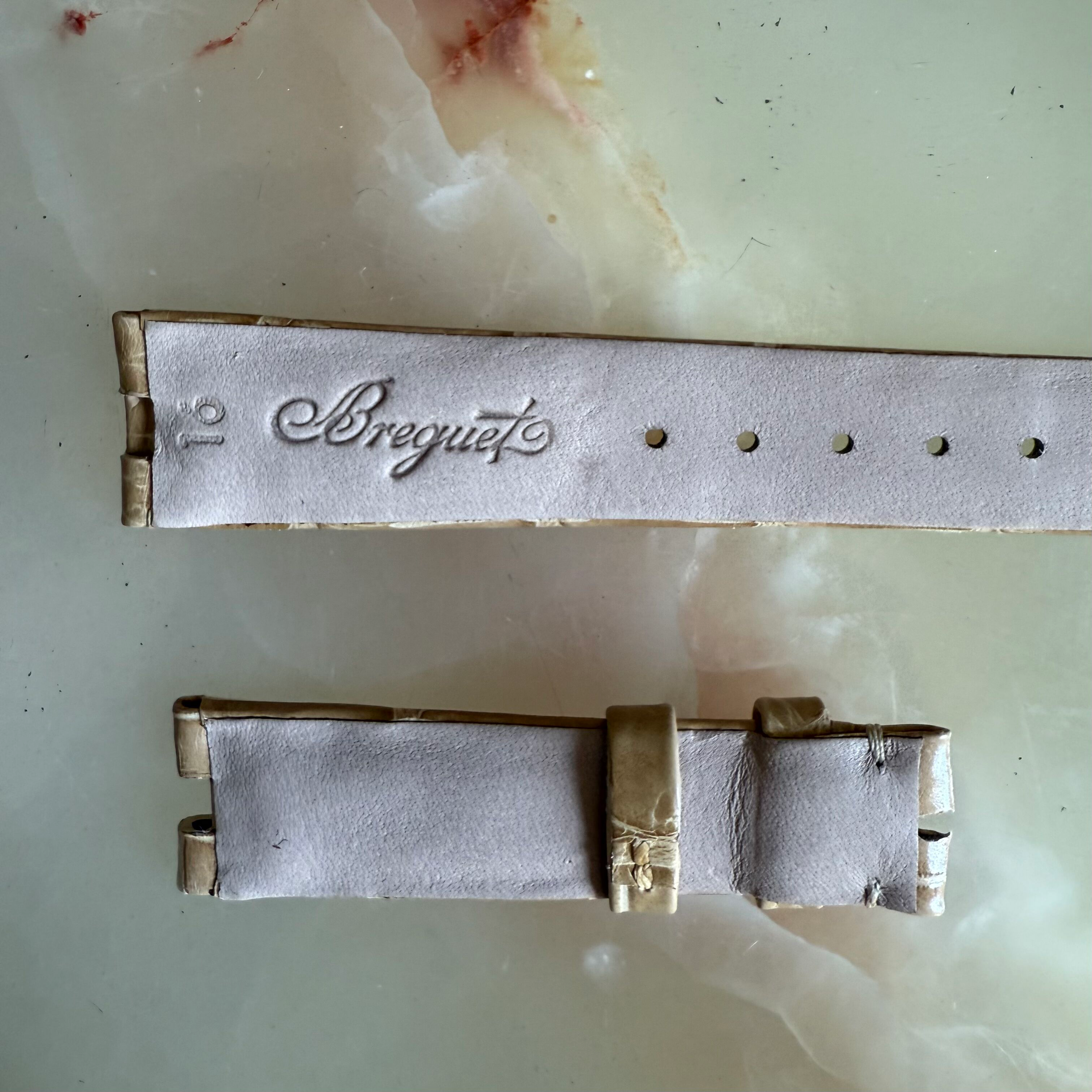 Authentic Breguet Beige Alligator Watch Strap Band 16mm #2