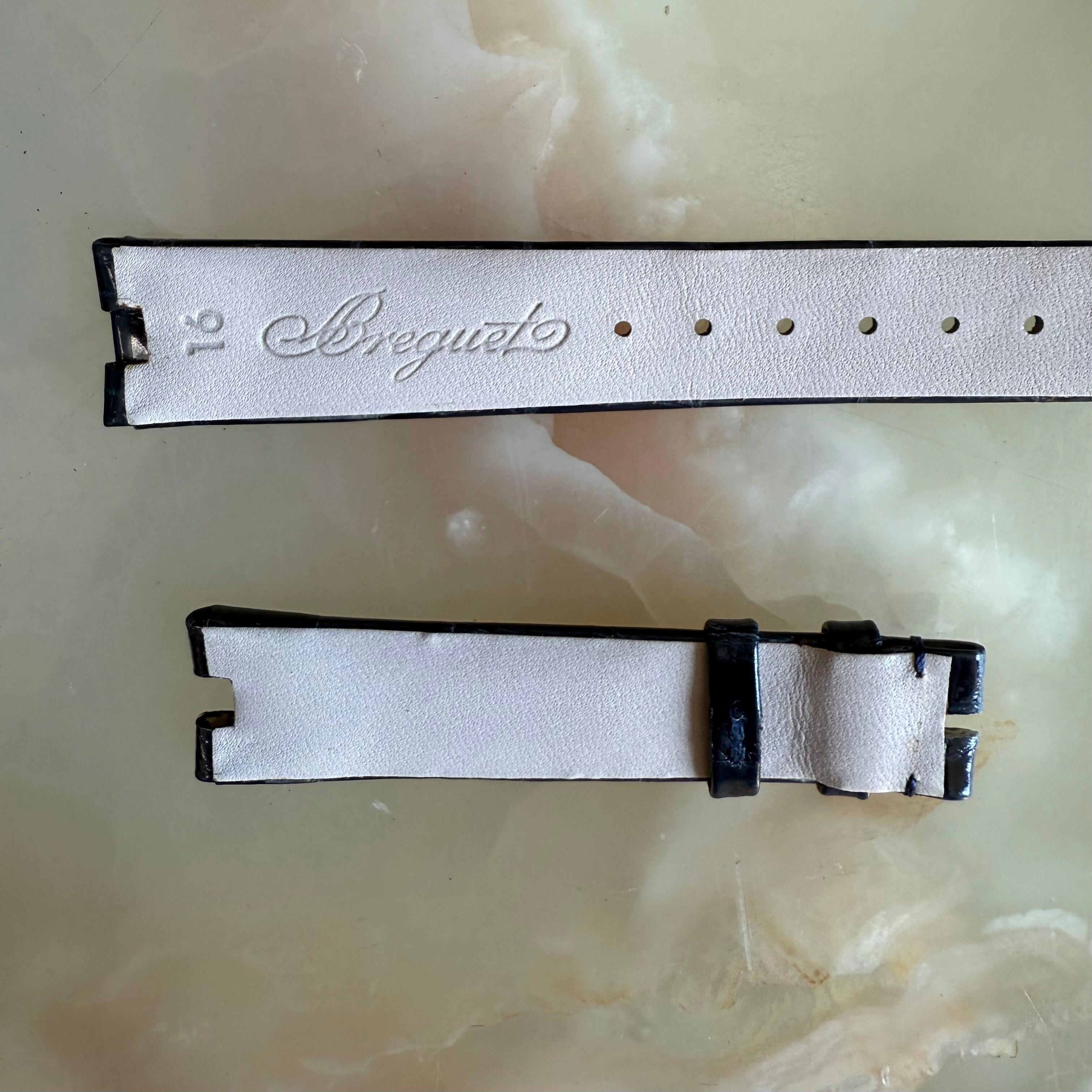 Authentic Breguet Reine de Naples Blue Alligator Watch Strap Band 16mm